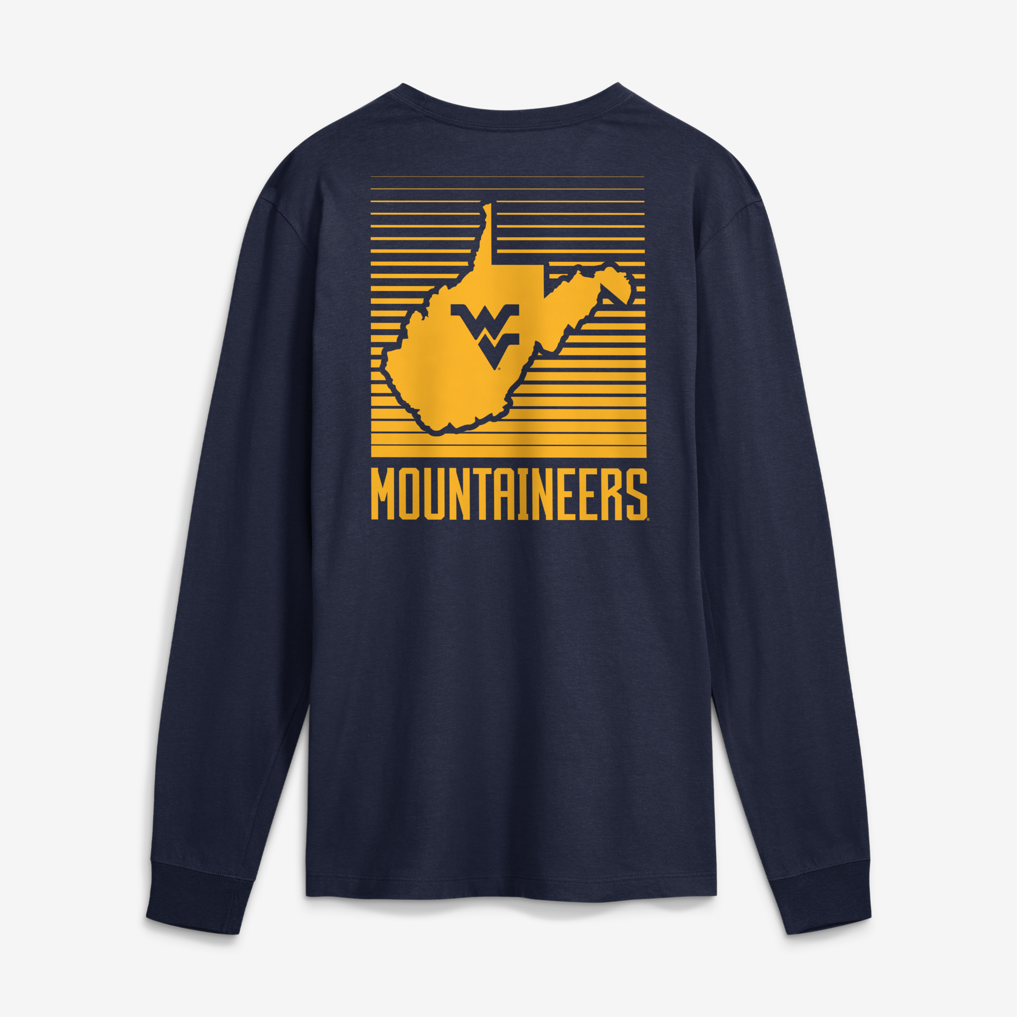 T-shirt à manches longues Nike Primetime pour homme, bleu marine, West Virginia Mountaineers