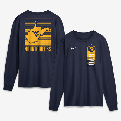  West Virginia Mountaineers Nike Primetime Long Sleeve T-Shirt - Navy