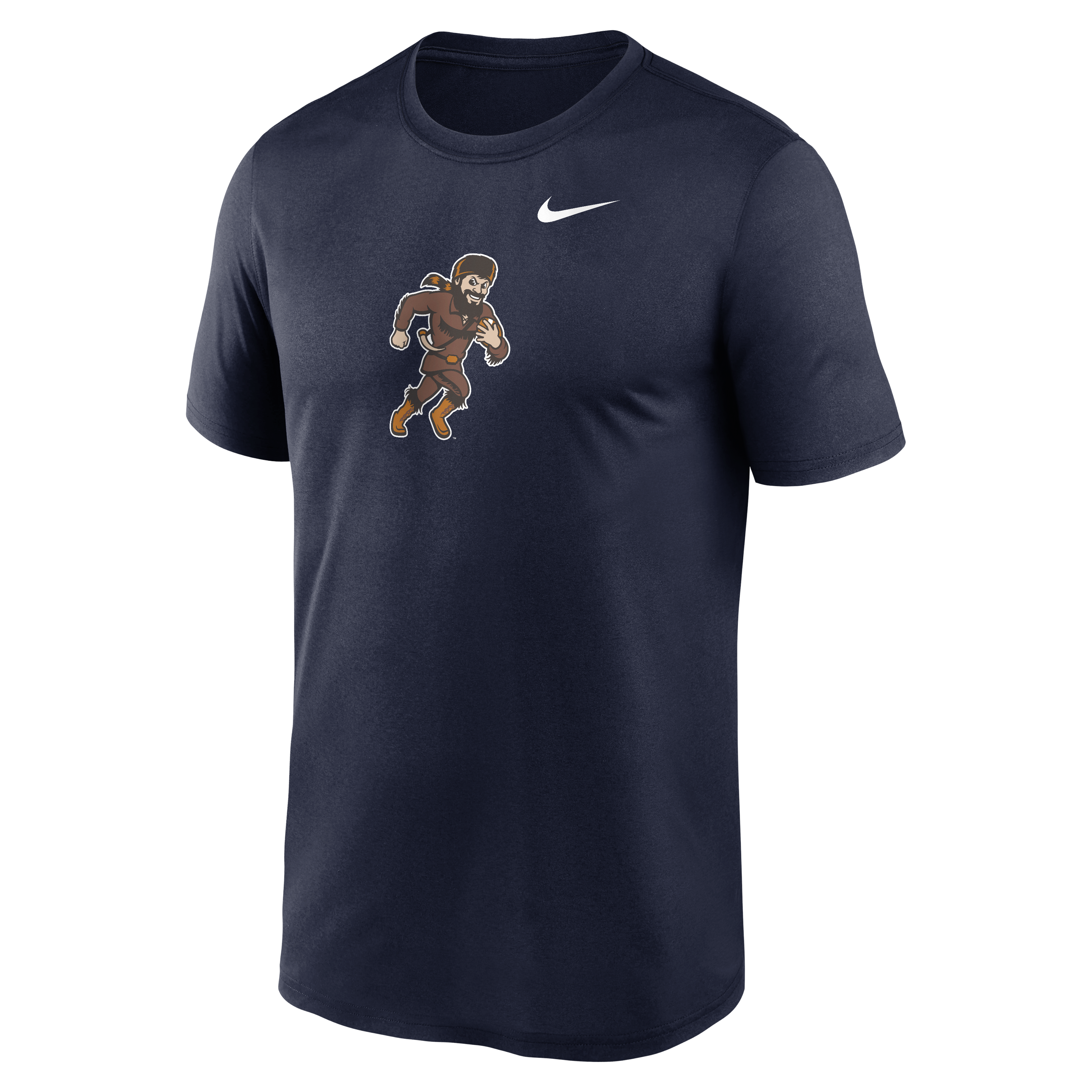 Men's Nike Navy West Virginia Mountaineers Rushing Mascot Dri-FIT T-Shirt