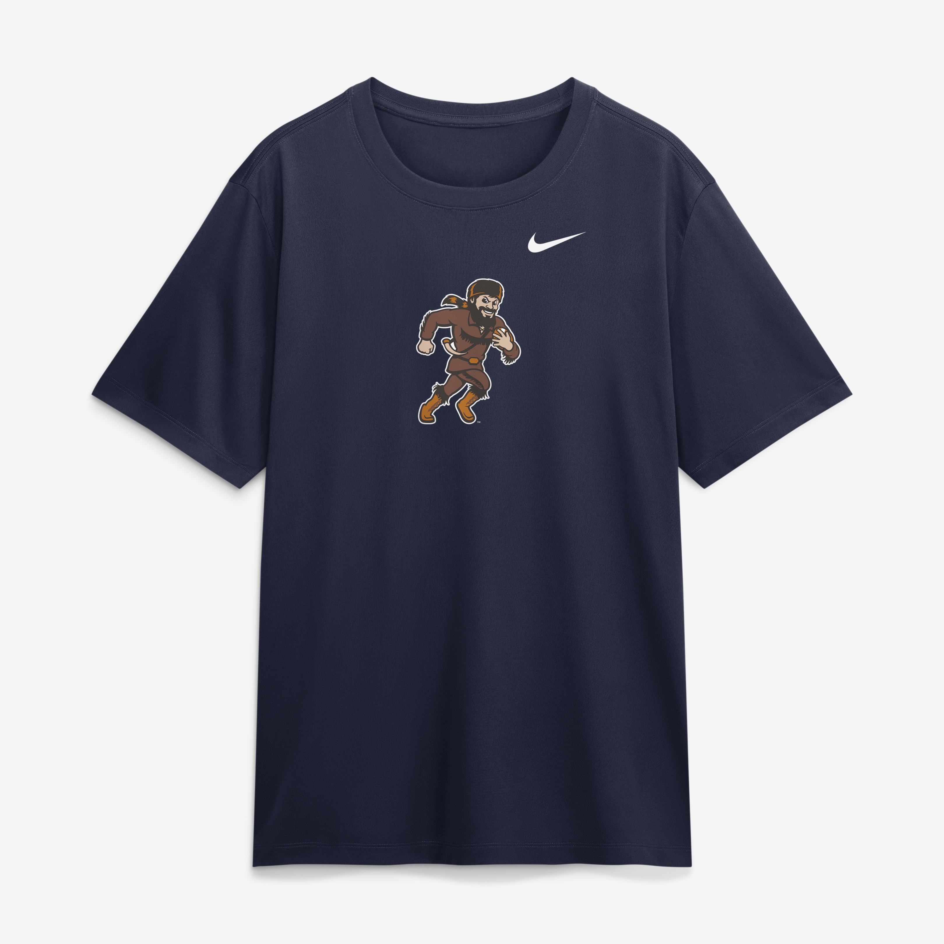 Men's Nike Navy West Virginia Mountaineers Rushing Mascot Dri-FIT T-Shirt