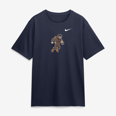 T-shirt Dri-FIT Nike Rushing Mascot des West Virginia Mountaineers - Bleu marine