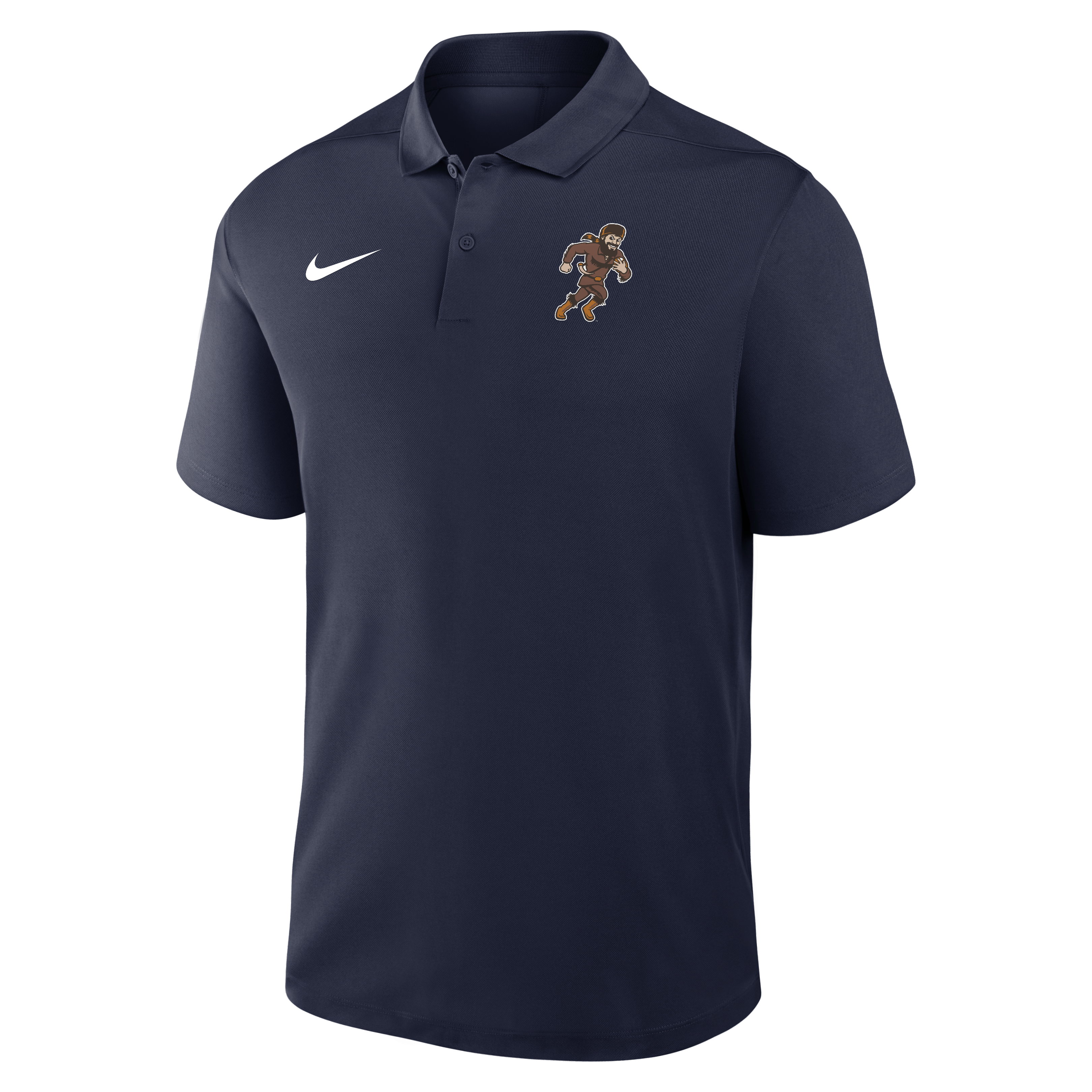 Men's Nike Navy West Virginia Mountaineers Rushing Mascot Dri-FIT Victory Polo