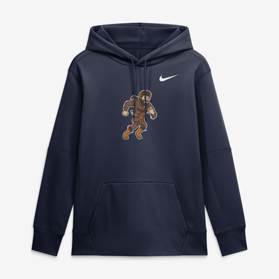 West Virginia Mountaineers Nike Rushing Mascot Therma-FIT Hoodie - Navy