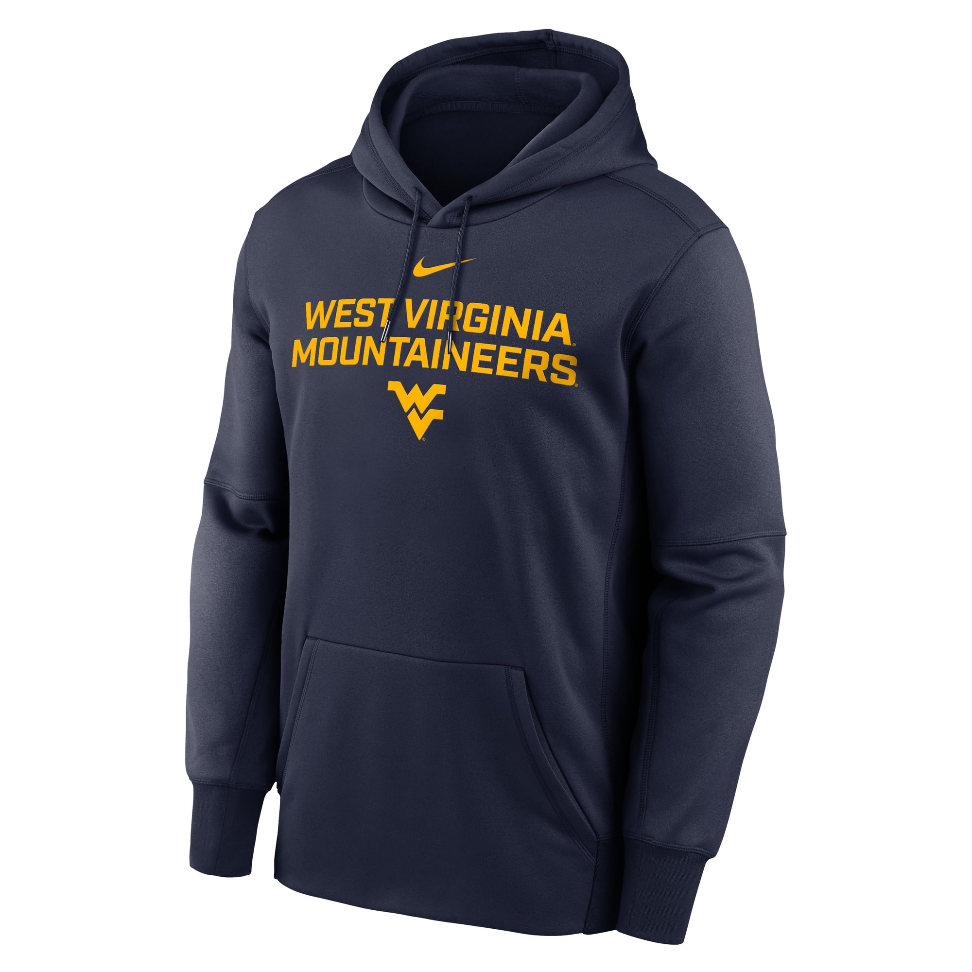 Sweat à capuche Nike bleu marine West Virginia Mountaineers Team Stacked Performance pour homme