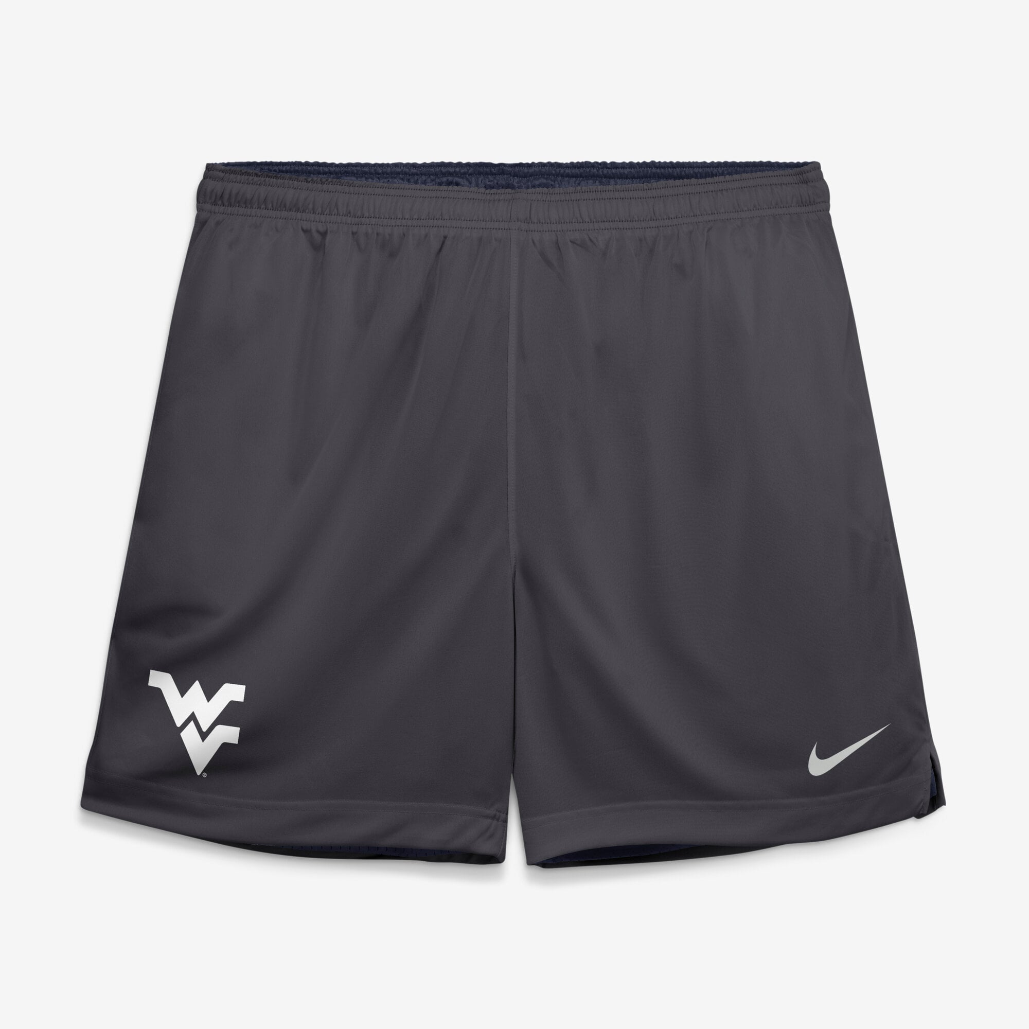 Short réversible Dri-FIT Nike bleu marine/anthracite West Virginia Mountaineers 2026 Sideline Standard Issue pour homme