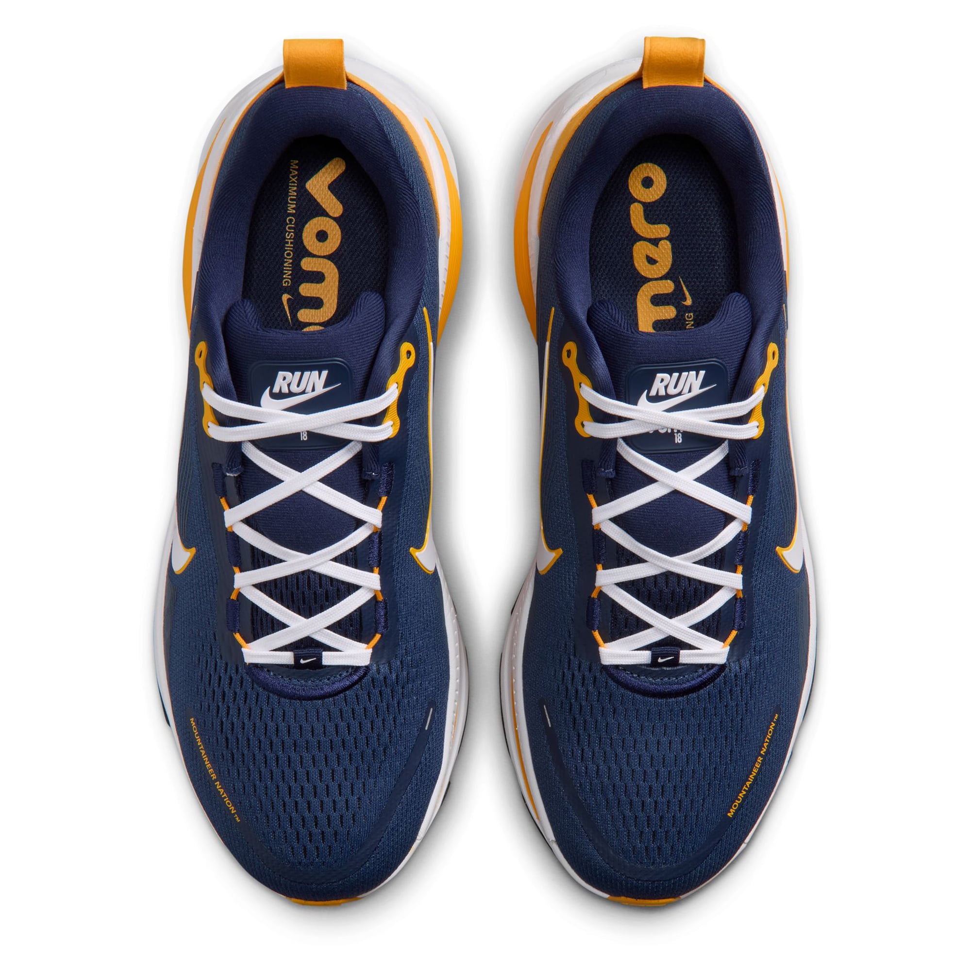 Men's Nike West Virginia Mountaineers Vomero 18 Running Shoes