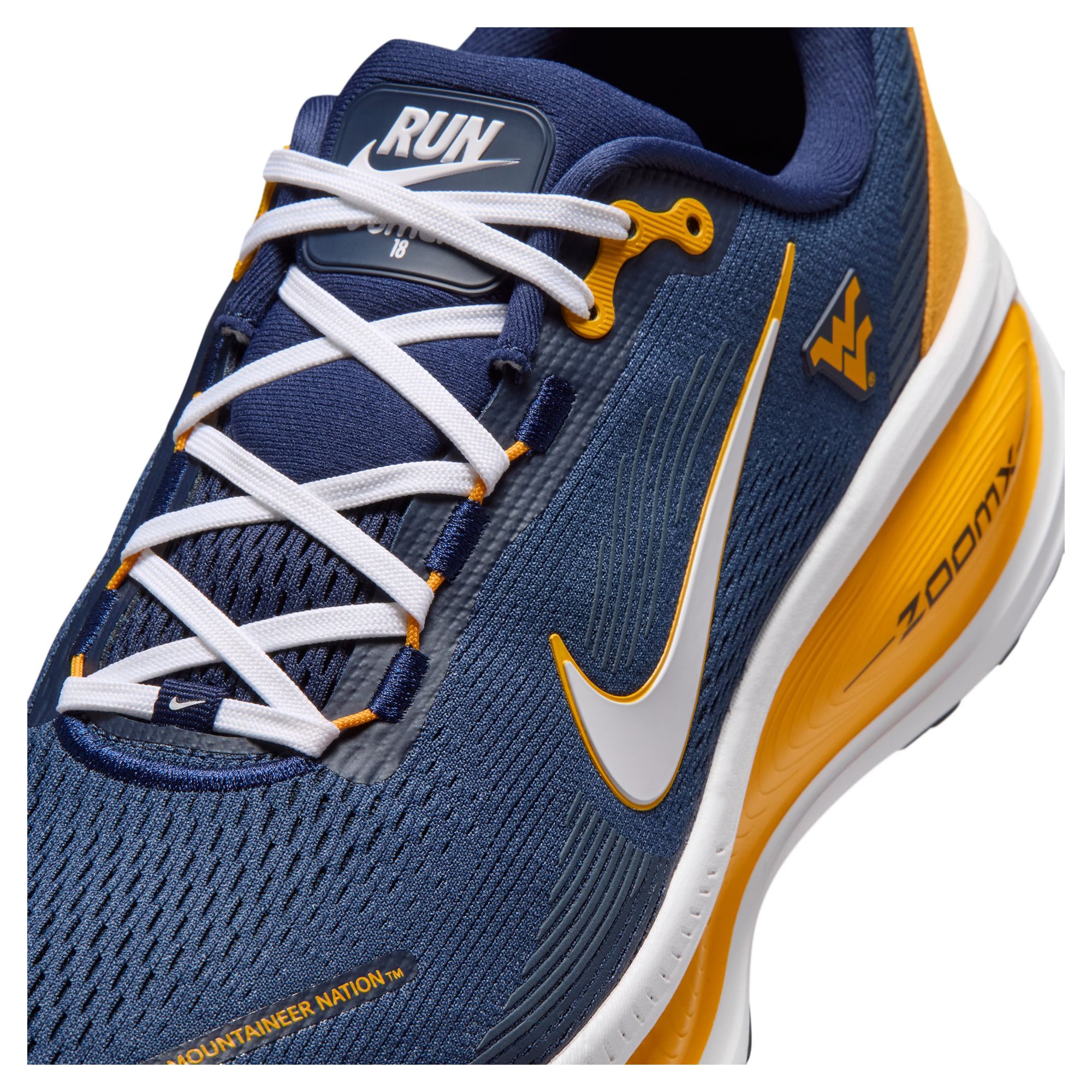 Men's Nike West Virginia Mountaineers Vomero 18 Running Shoes