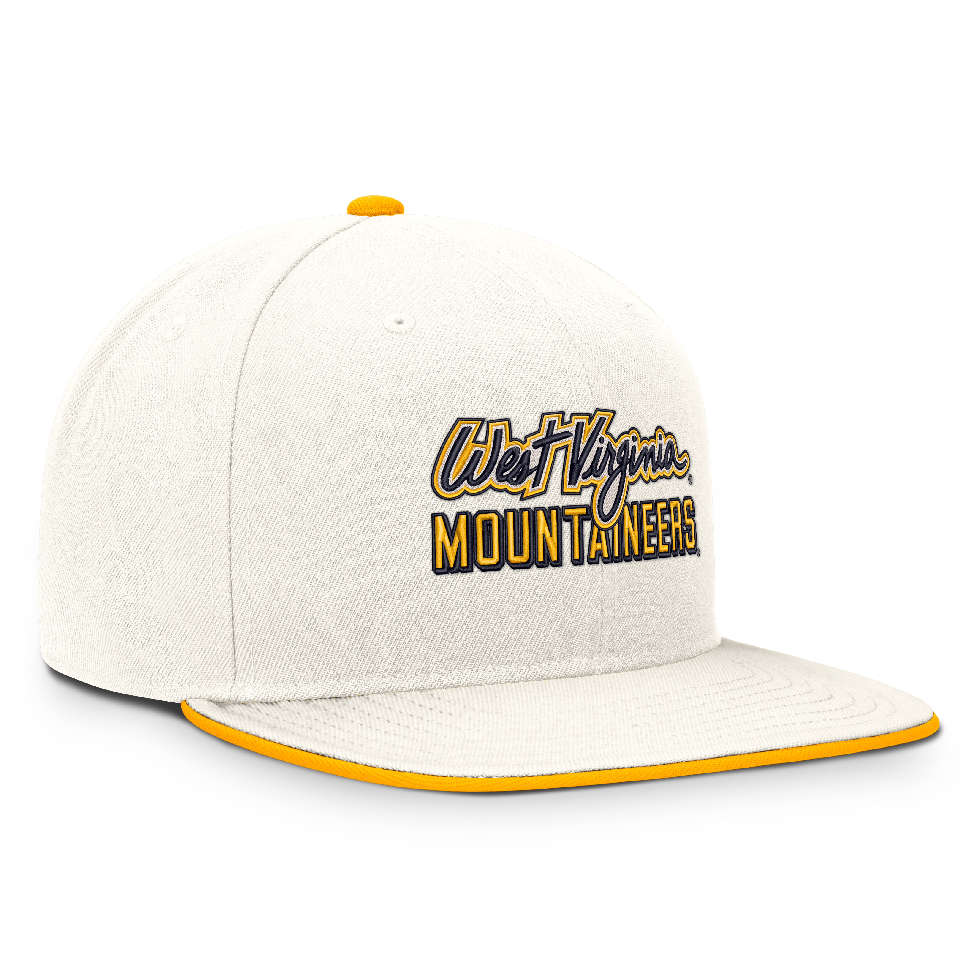 Casquette snapback Nike Pro blanche West Virginia Mountaineers Legacy Letter & Mascot pour homme