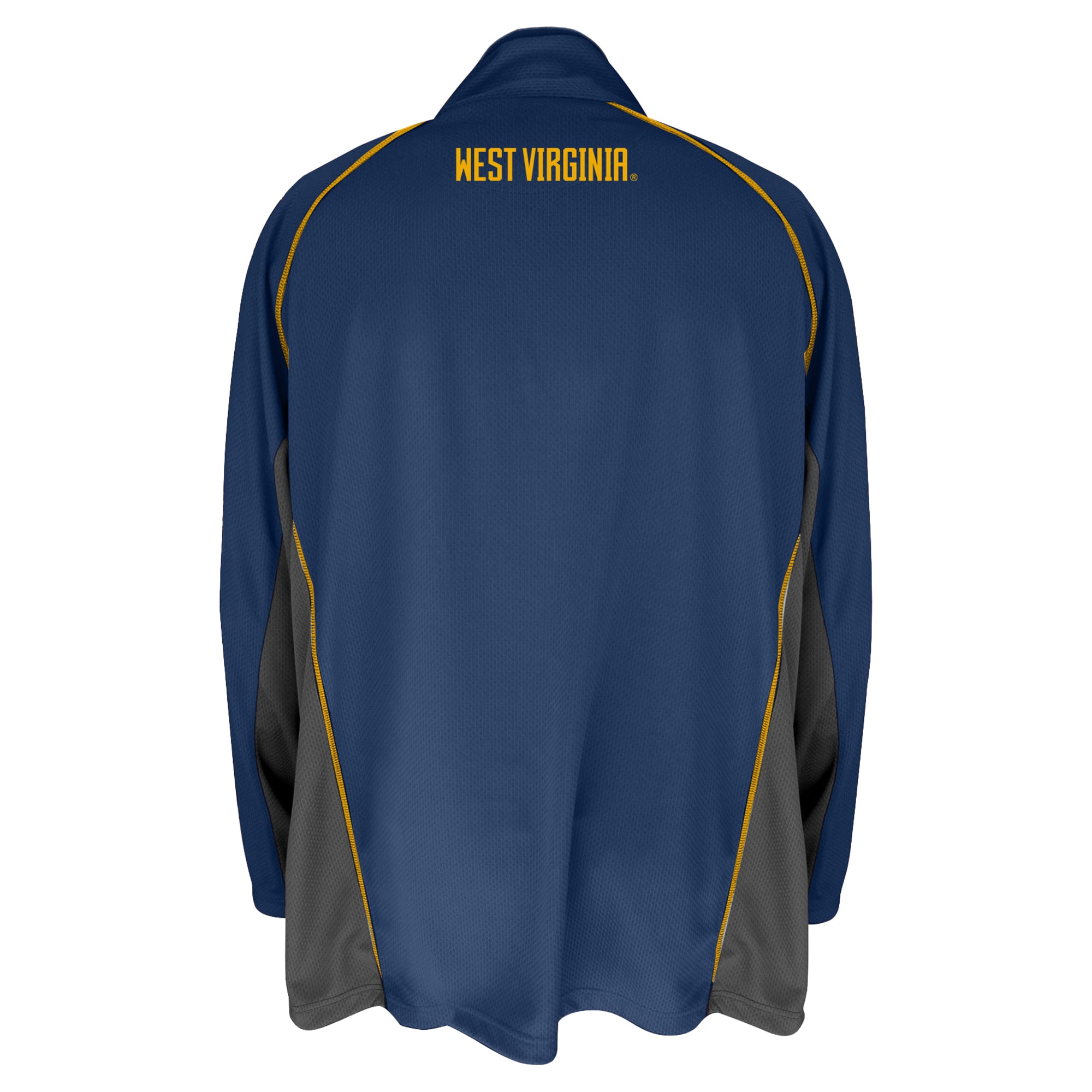 Men's Profile Navy West Virginia Mountaineers Big & Tall Quarter-Zip Raglan Jacket