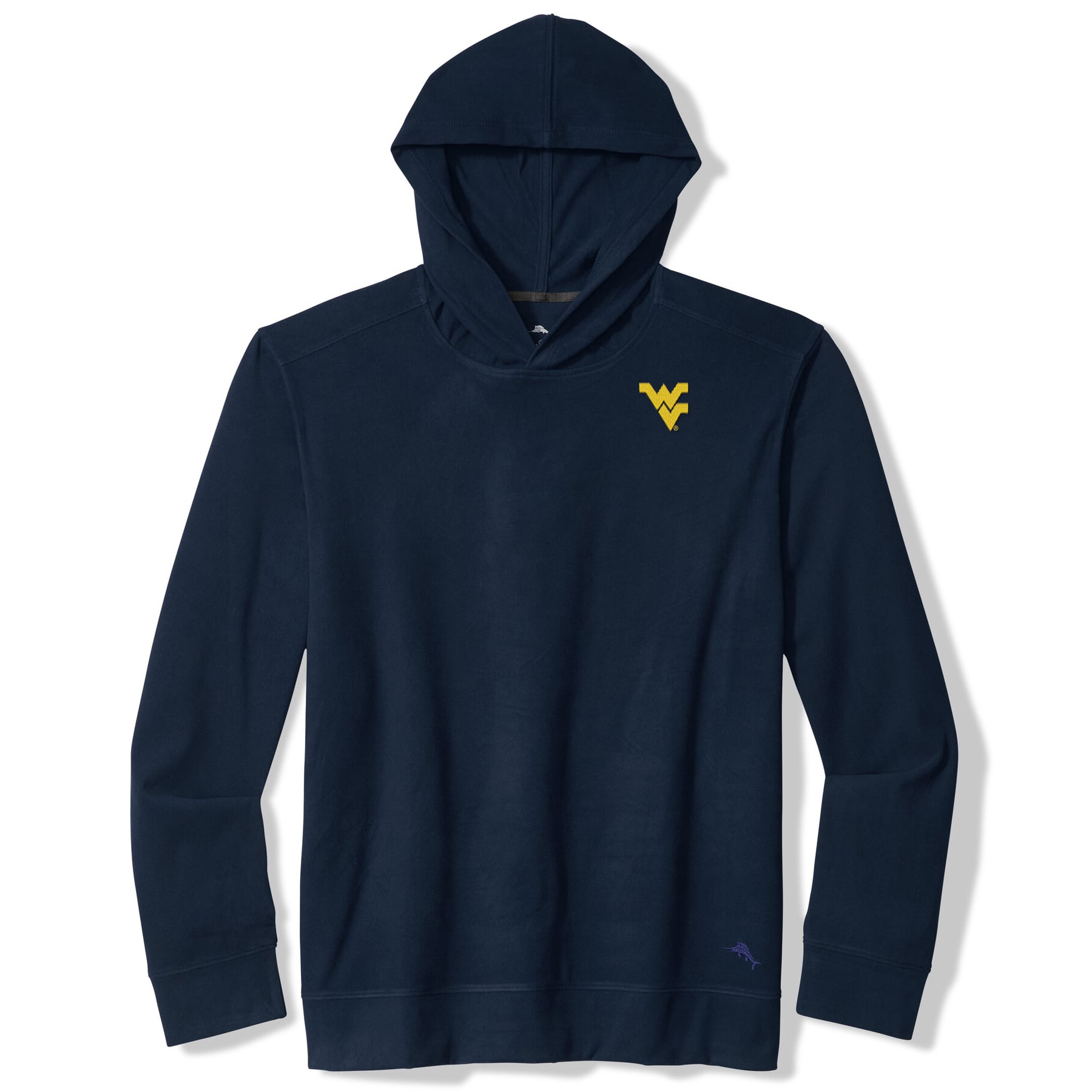 Sweat à capuche Tommy Bahama bleu marine pour homme, édition spéciale semaine de repos des Mountaineers Virginie-Occidentale