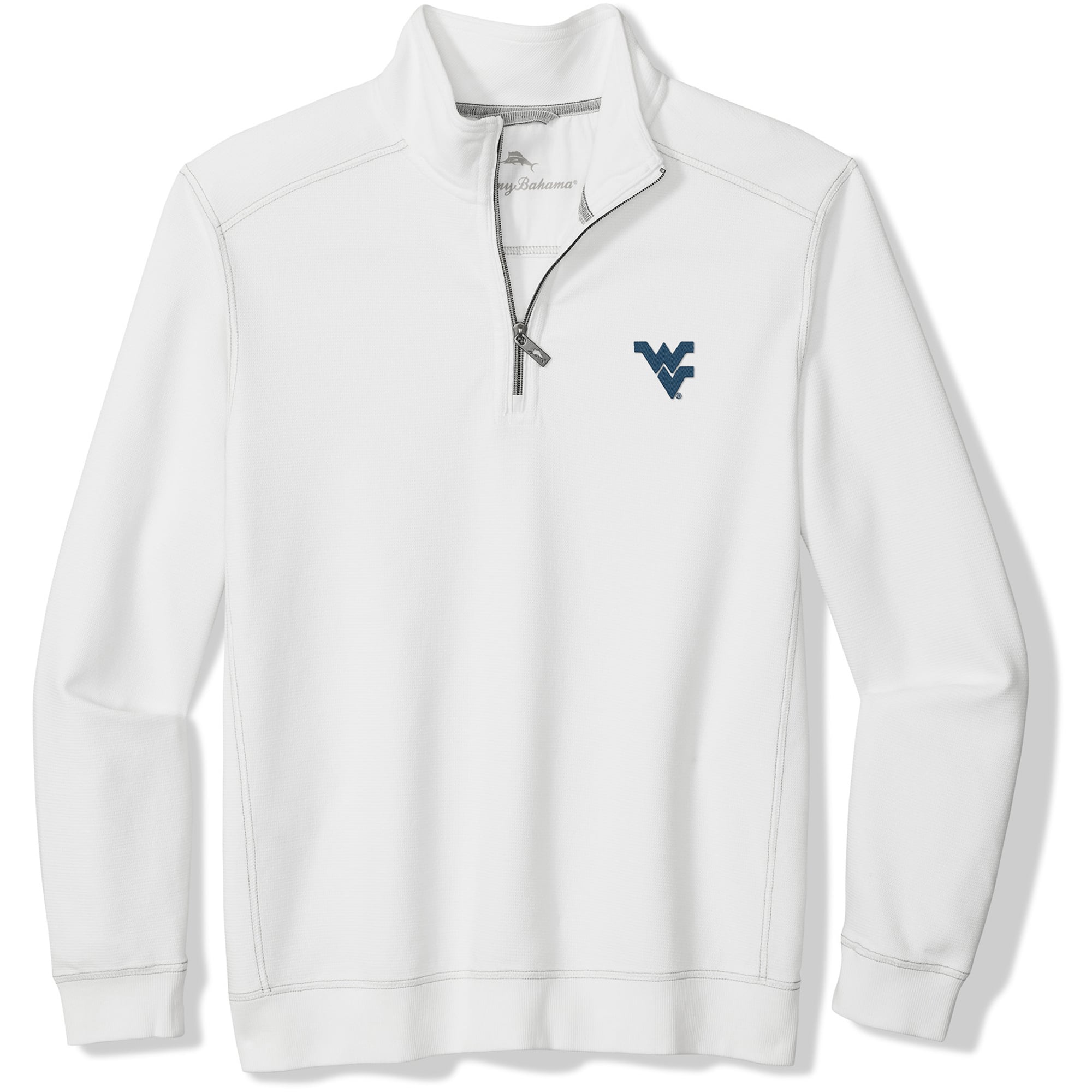 Men's Tommy Bahama White West Virginia Mountaineers Montego Bay Half-Zip Jacket