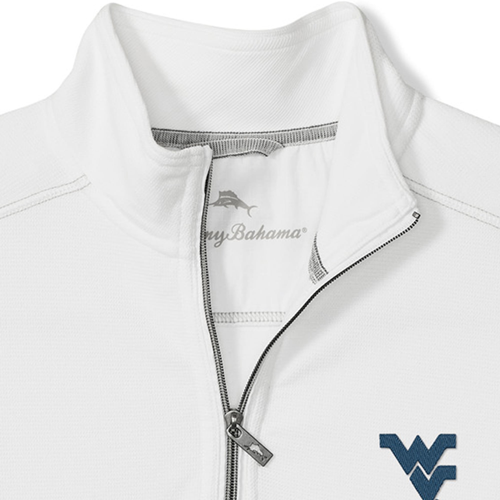 Men's Tommy Bahama White West Virginia Mountaineers Montego Bay Half-Zip Jacket