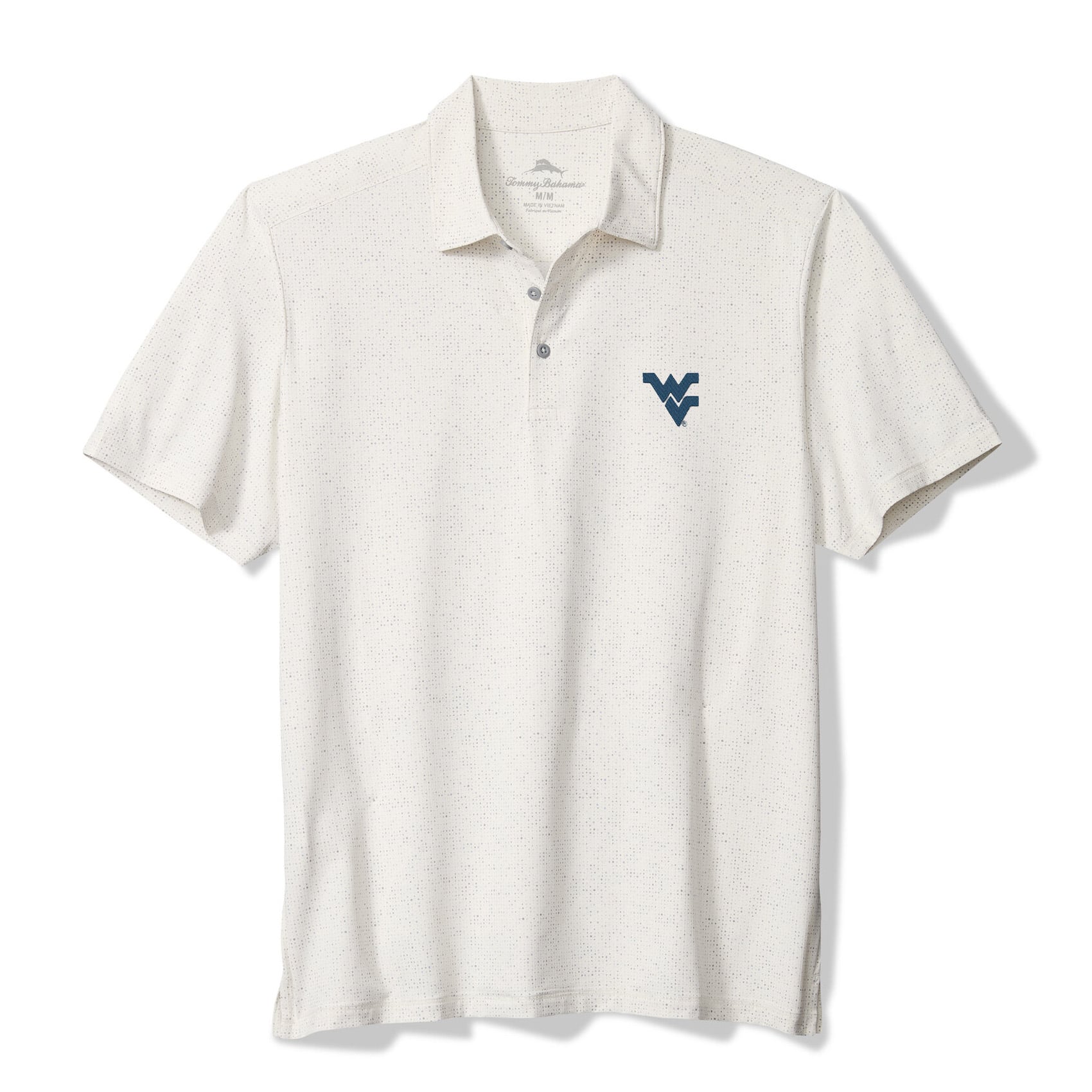 Men's Tommy Bahama White West Virginia Mountaineers Palm Dunes IslandZone Polo