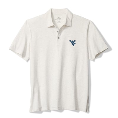 West Virginia Mountaineers Tommy Bahama Palm Dunes IslandZone Polo - White