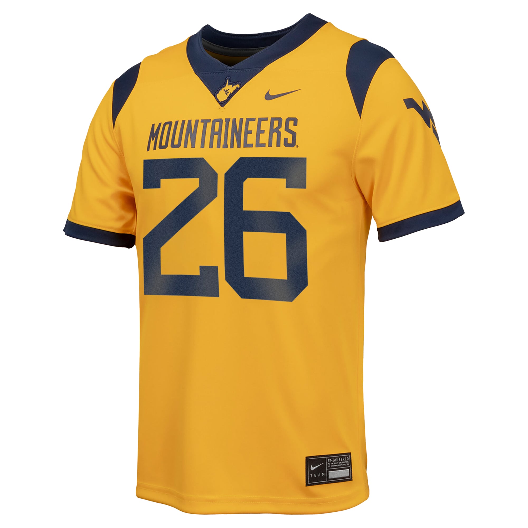 Maillot de football réplique Nike bleu marine des West Virginia Mountaineers pour enfants d'âge préscolaire