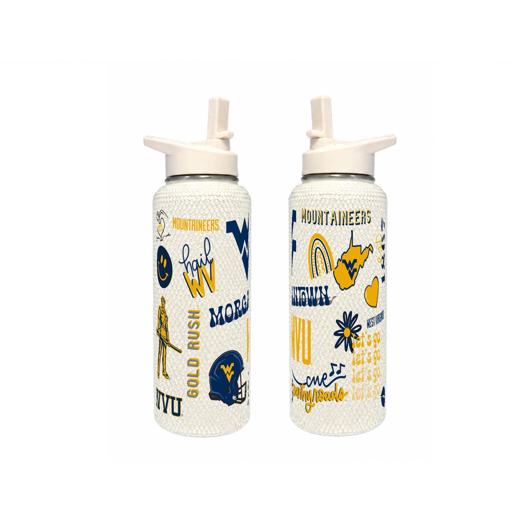 Bouteille Bling Quencher The Memory Company West Virginia Mountaineers de 1 litre
