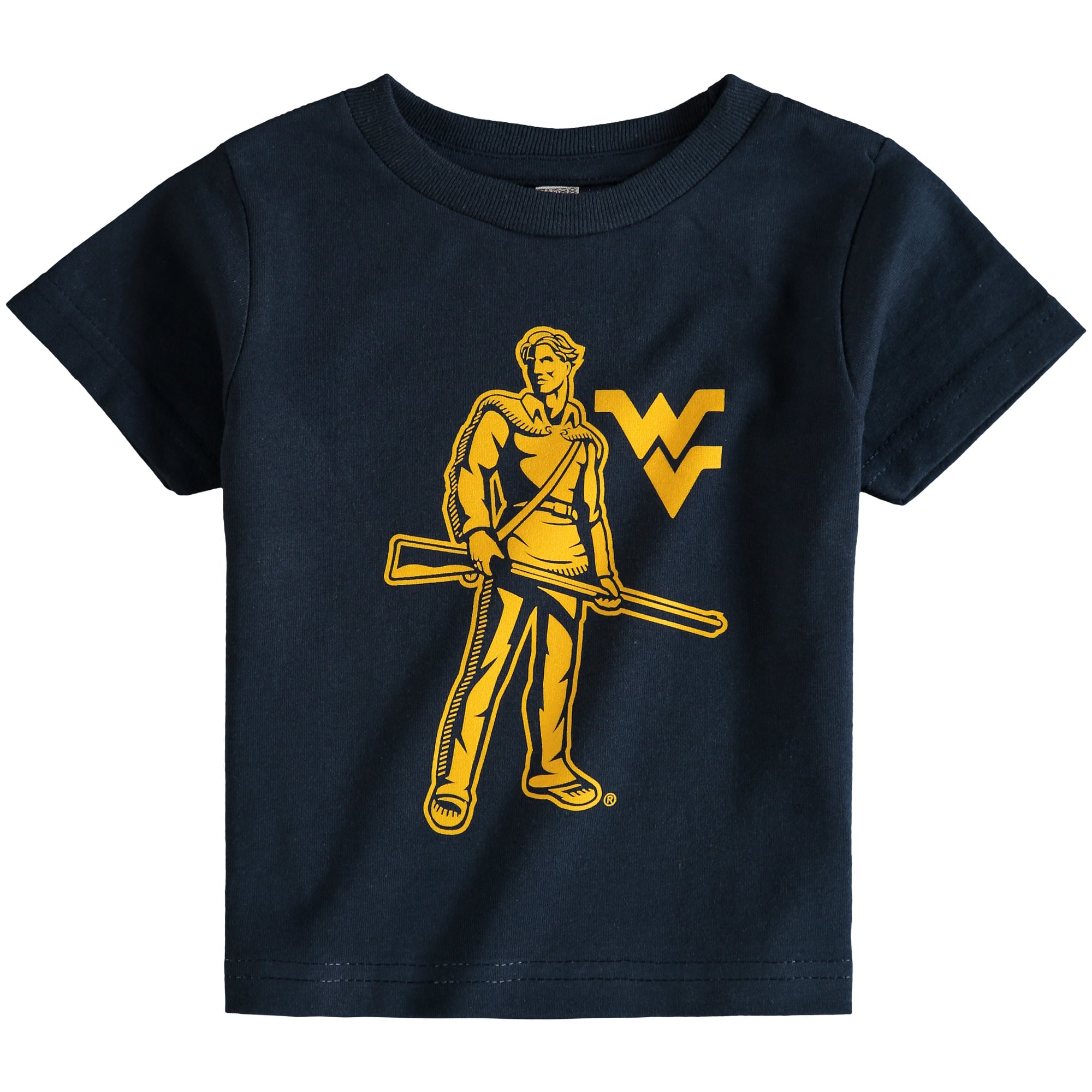 T-shirt bleu marine pour tout-petit avec grand logo des Mountaineers de Virginie-Occidentale