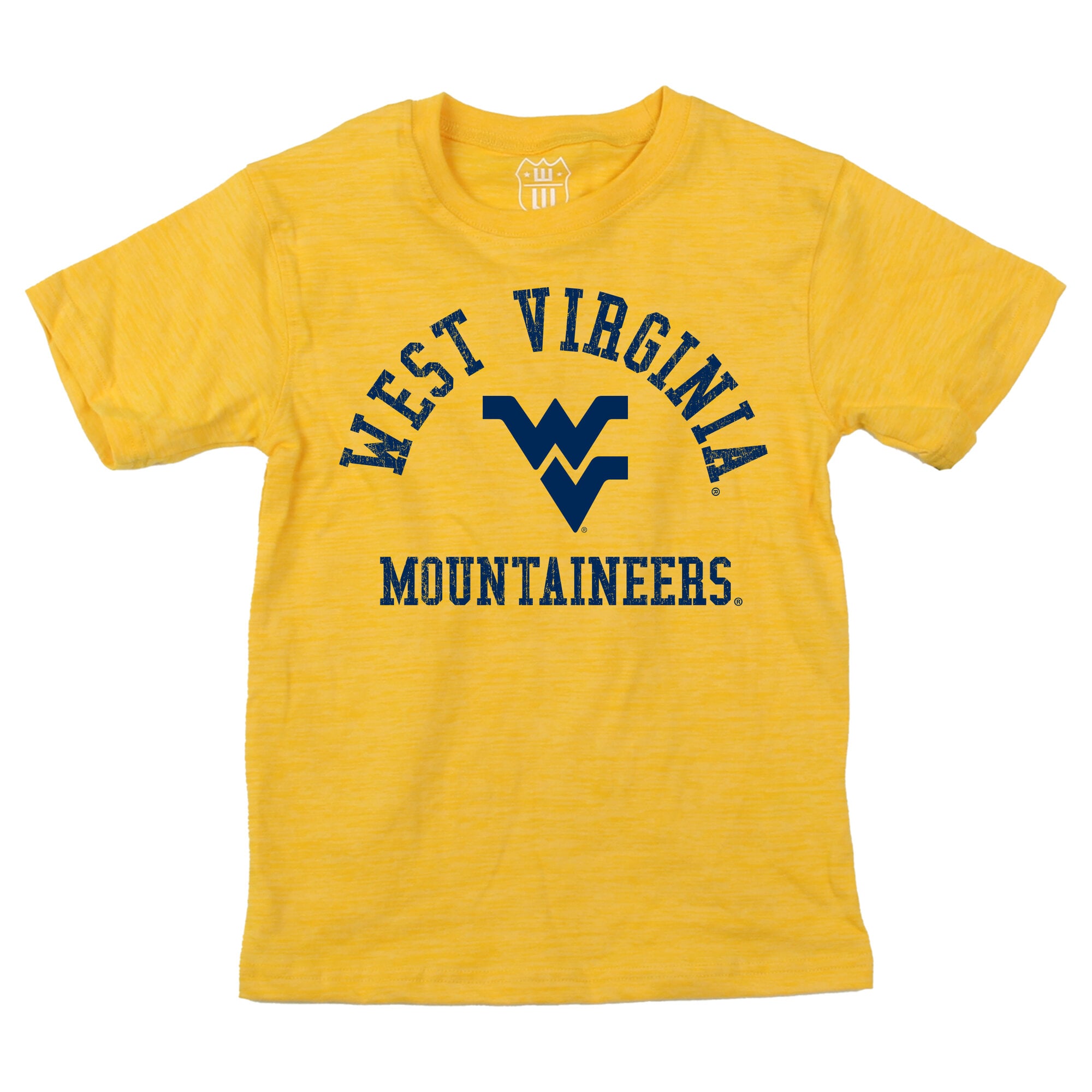 Ensemble t-shirt et short Wes & Willy Gold West Virginia Mountaineers pour tout-petits, en laine nuageuse