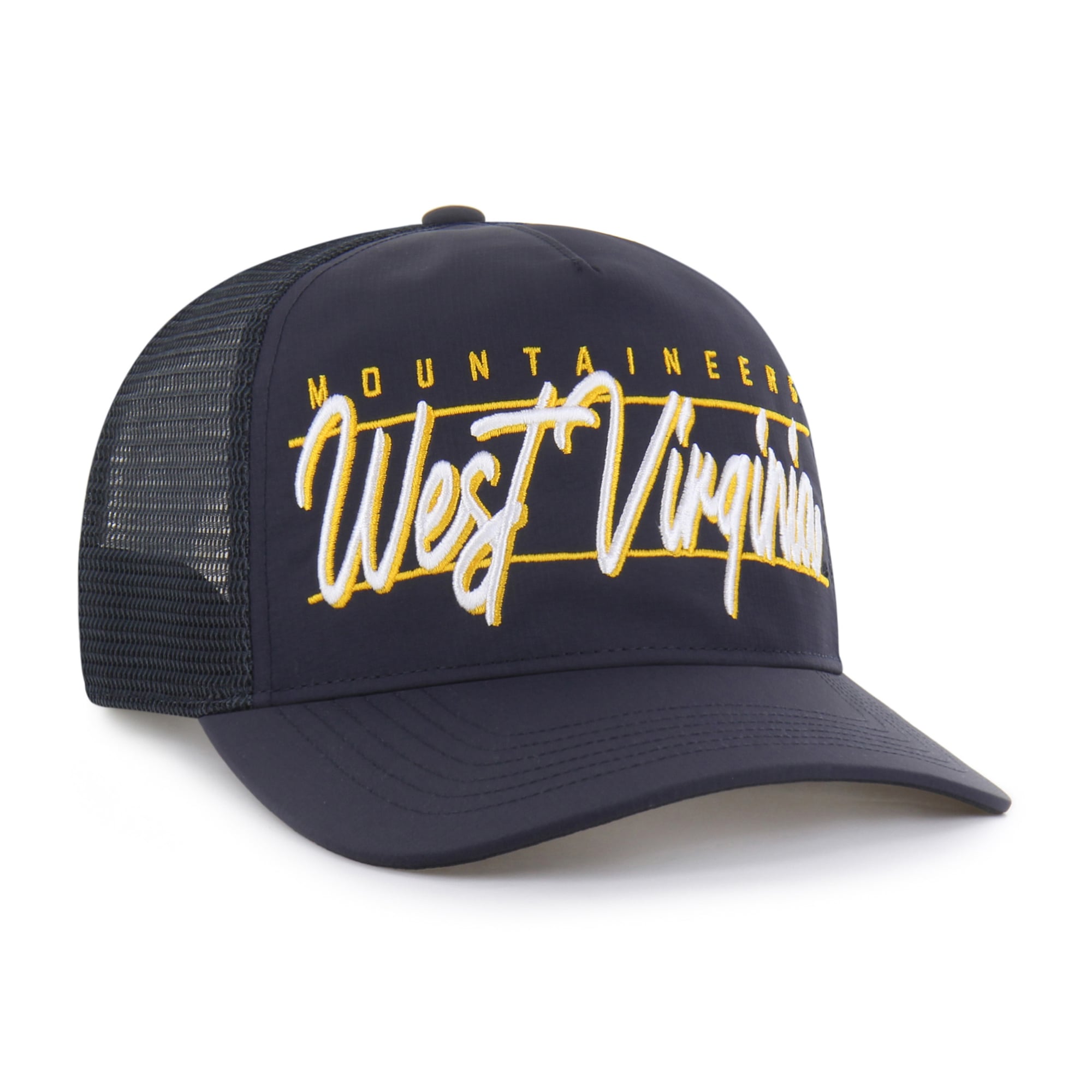 Unisex '47 Navy West Virginia Mountaineers brrr° Condor Mesh Hitch Adjustable Hat