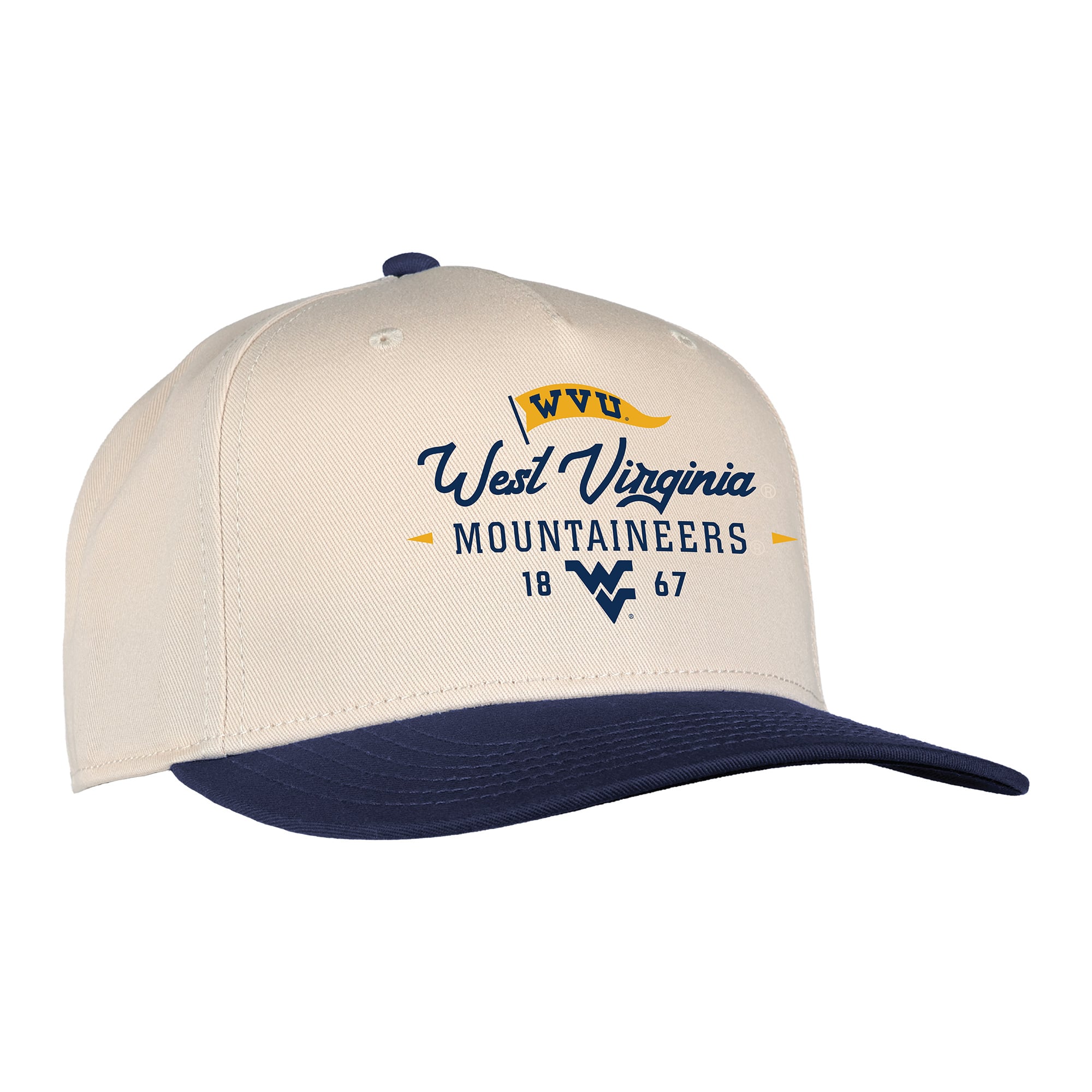 Unisex Ahead  Cream West Virginia Mountaineers The 1995 Adjustable Hat