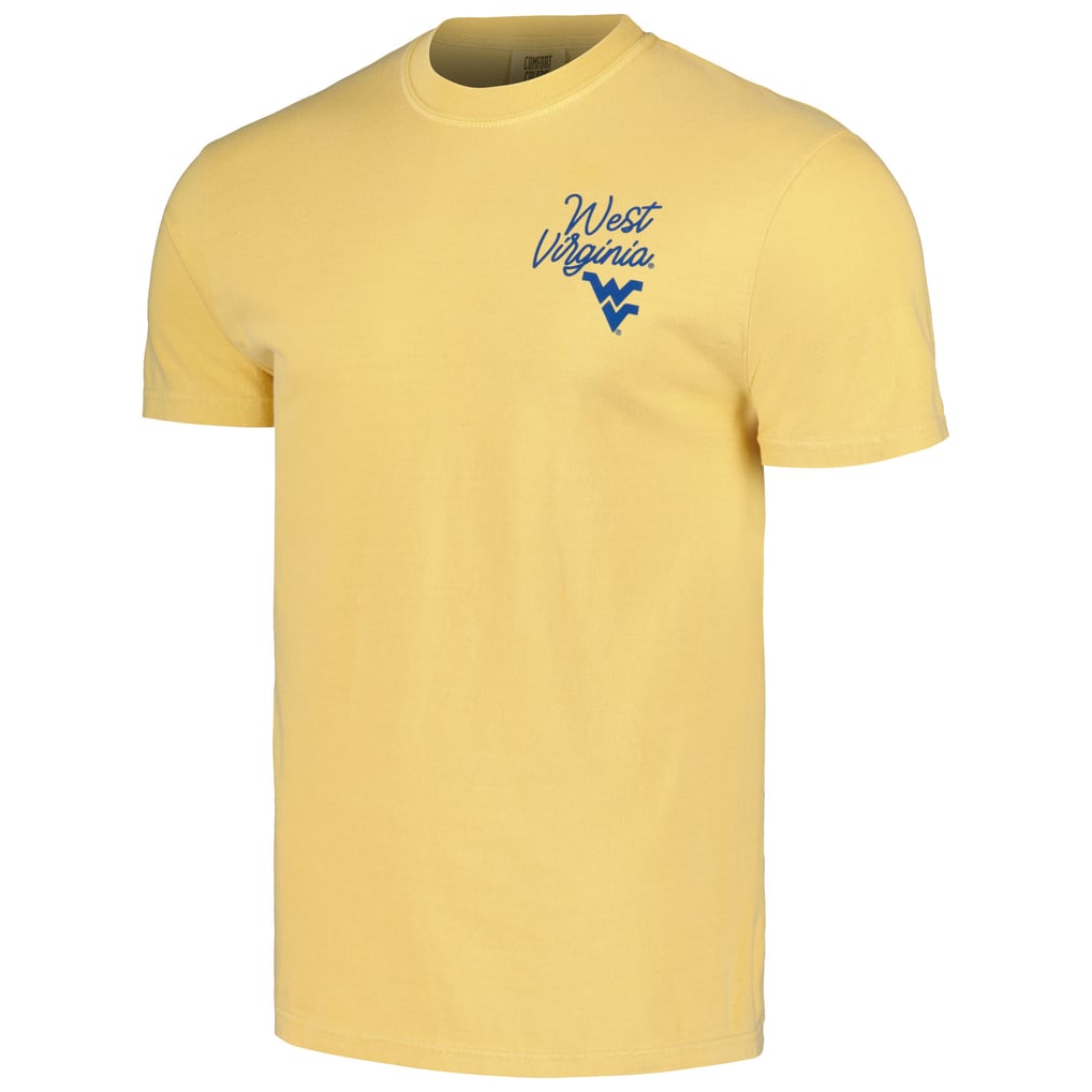 T-shirt Uomo Royalkane West Virginia - Serigrafia 100% Cotone Giallo - Country Roads - Foto 2