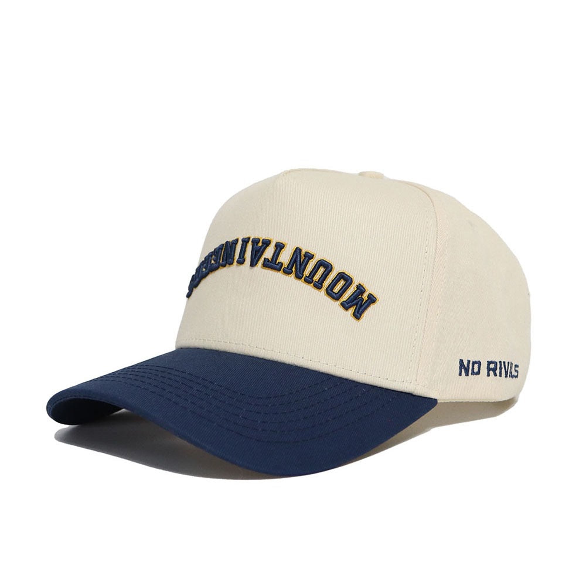 Casquette unisexe No Rivals Natural/Navy West Virginia Mountaineers Upside Down Classic Colors ajustable