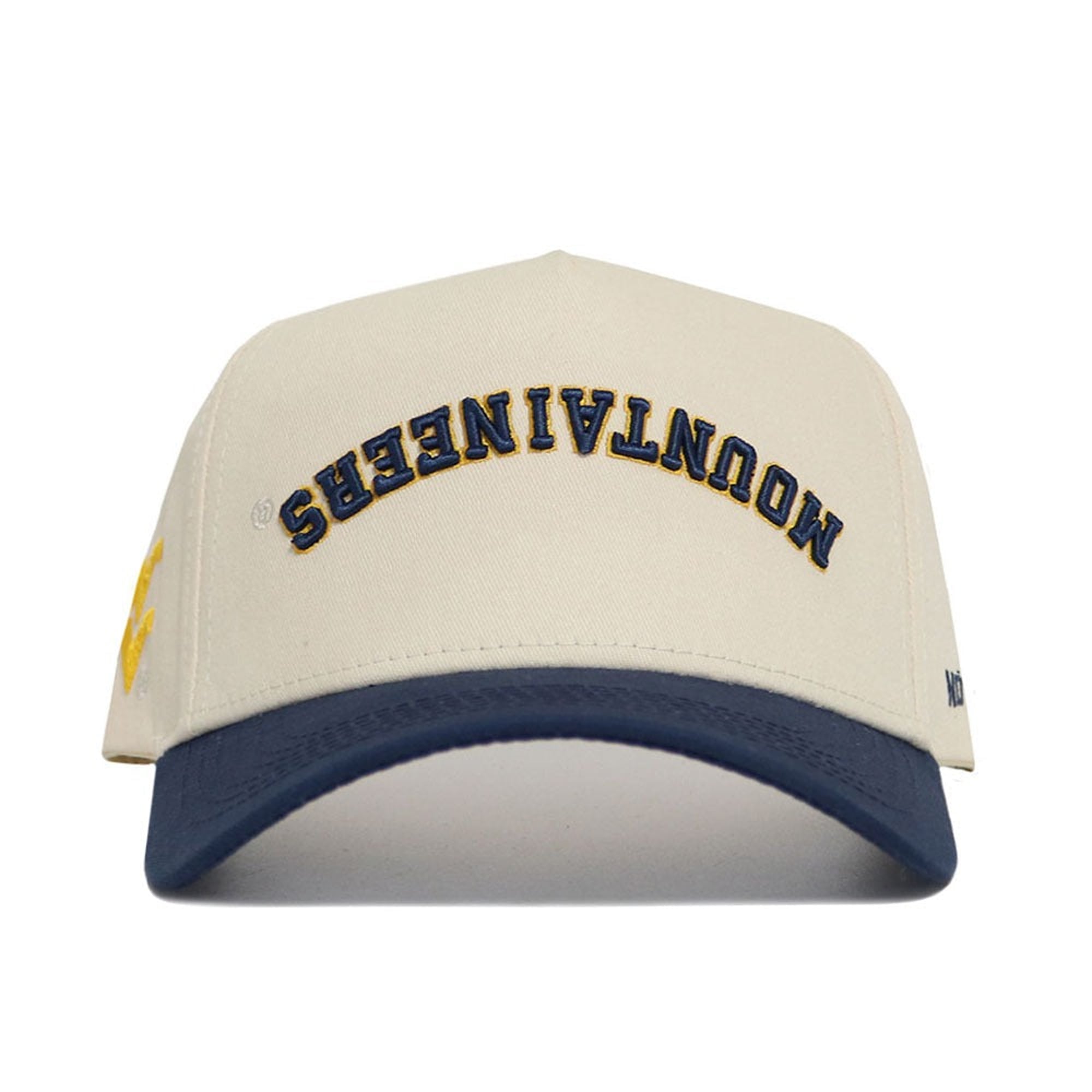 Casquette unisexe No Rivals Natural/Navy West Virginia Mountaineers Upside Down Classic Colors ajustable