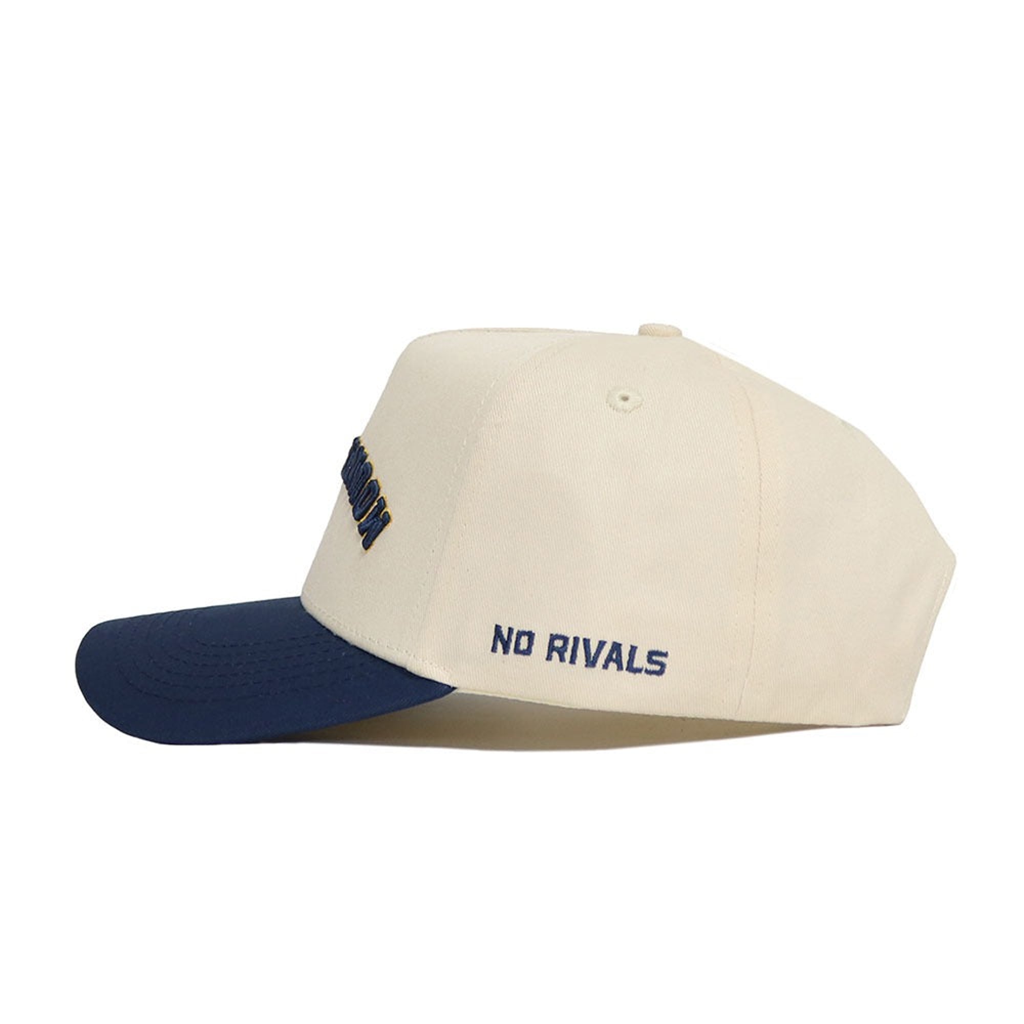 Casquette unisexe No Rivals Natural/Navy West Virginia Mountaineers Upside Down Classic Colors ajustable