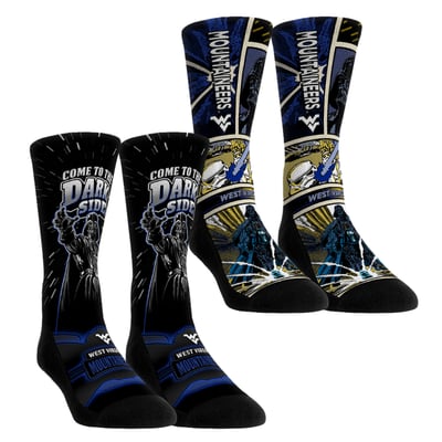  West Virginia Mountaineers Rock Em Unisex Star Wars Empire Two-Pack Crew Socks Set - Blue