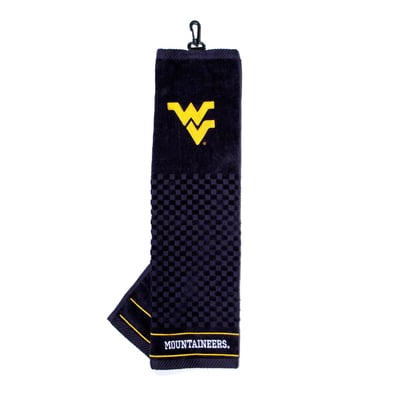 West Virginia Mountaineers 16" X 22" Tri-Fold Embroidered Scrubber Golf Towel