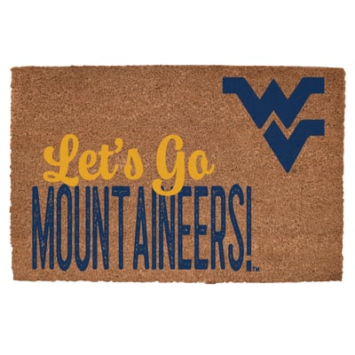 West Virginia Mountaineers 20" x 30" Go Team Coir Door Mat
