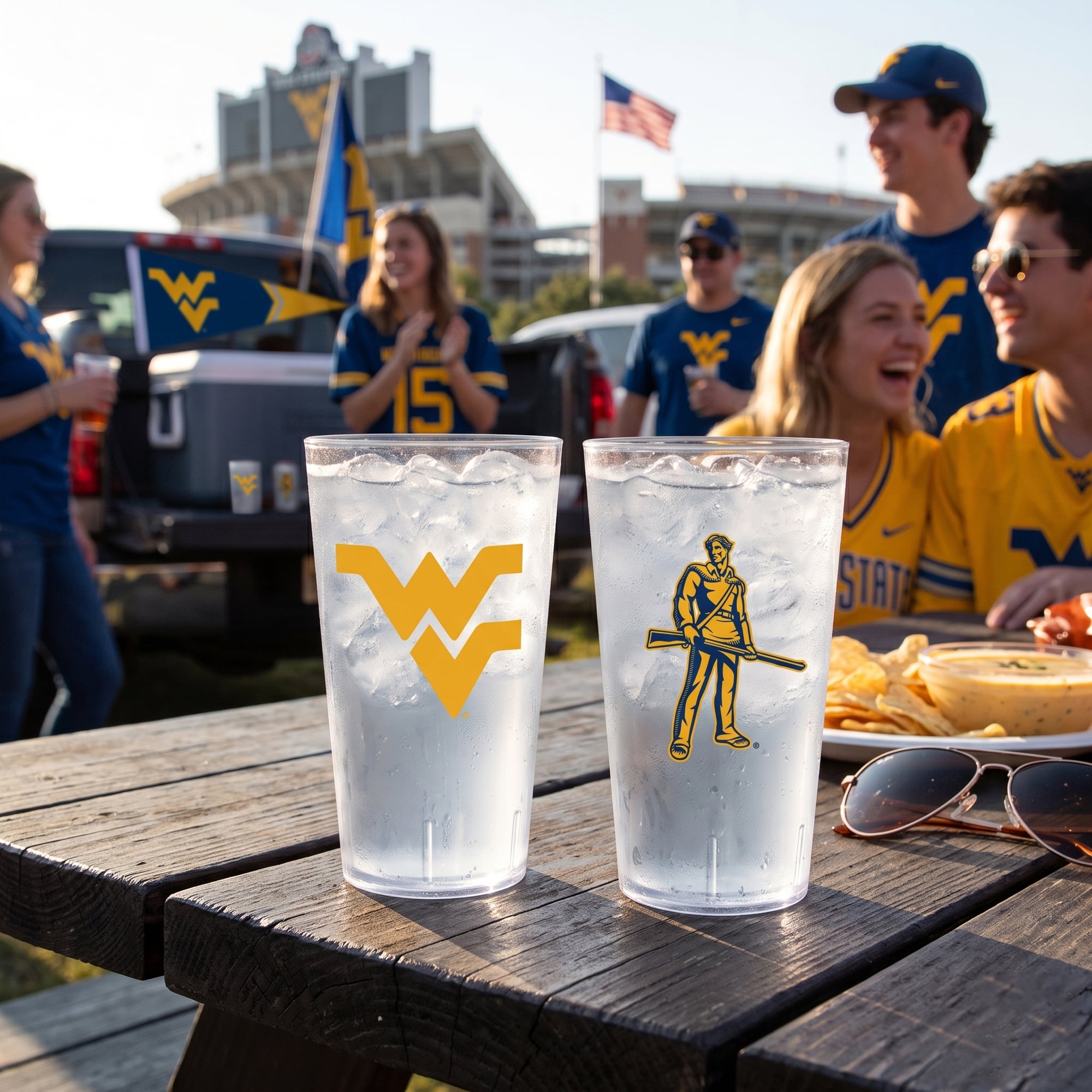 West Virginia Mountaineers 24oz. Two-Pack Tritan Tumbler Set