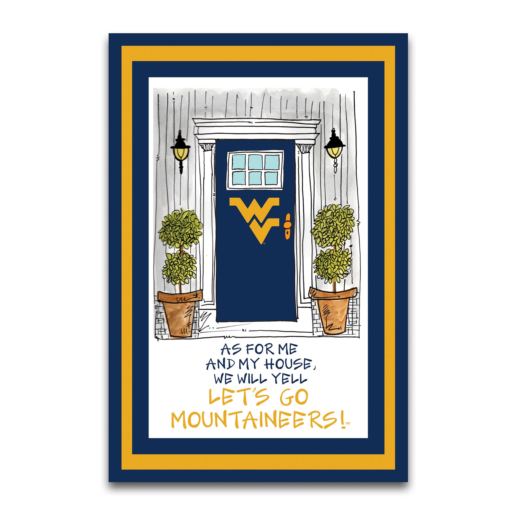 West Virginia Mountaineers As For Me 12" x 18" Garden Flag
