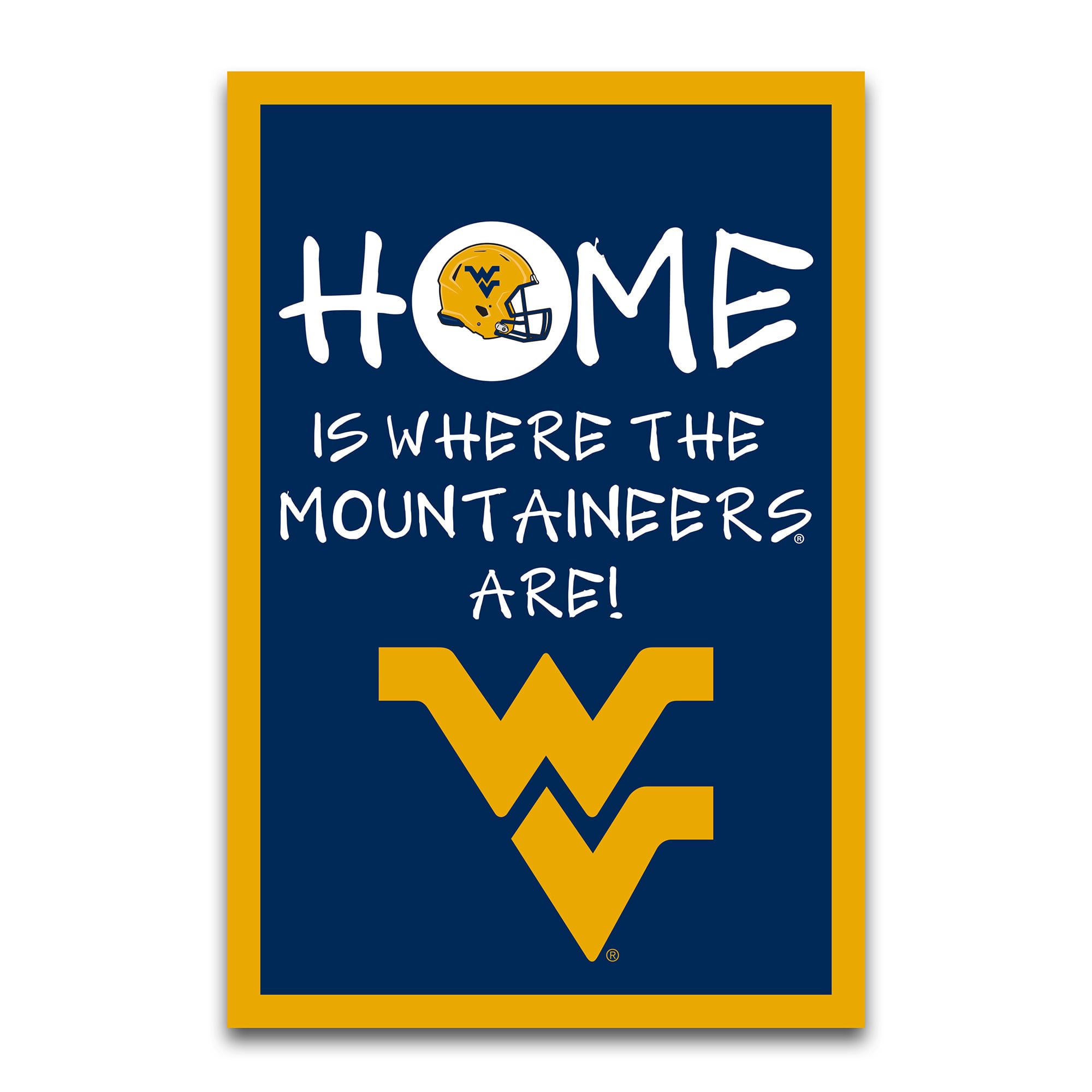 Drapeau de jardin West Virginia Mountaineers 12" x 18"