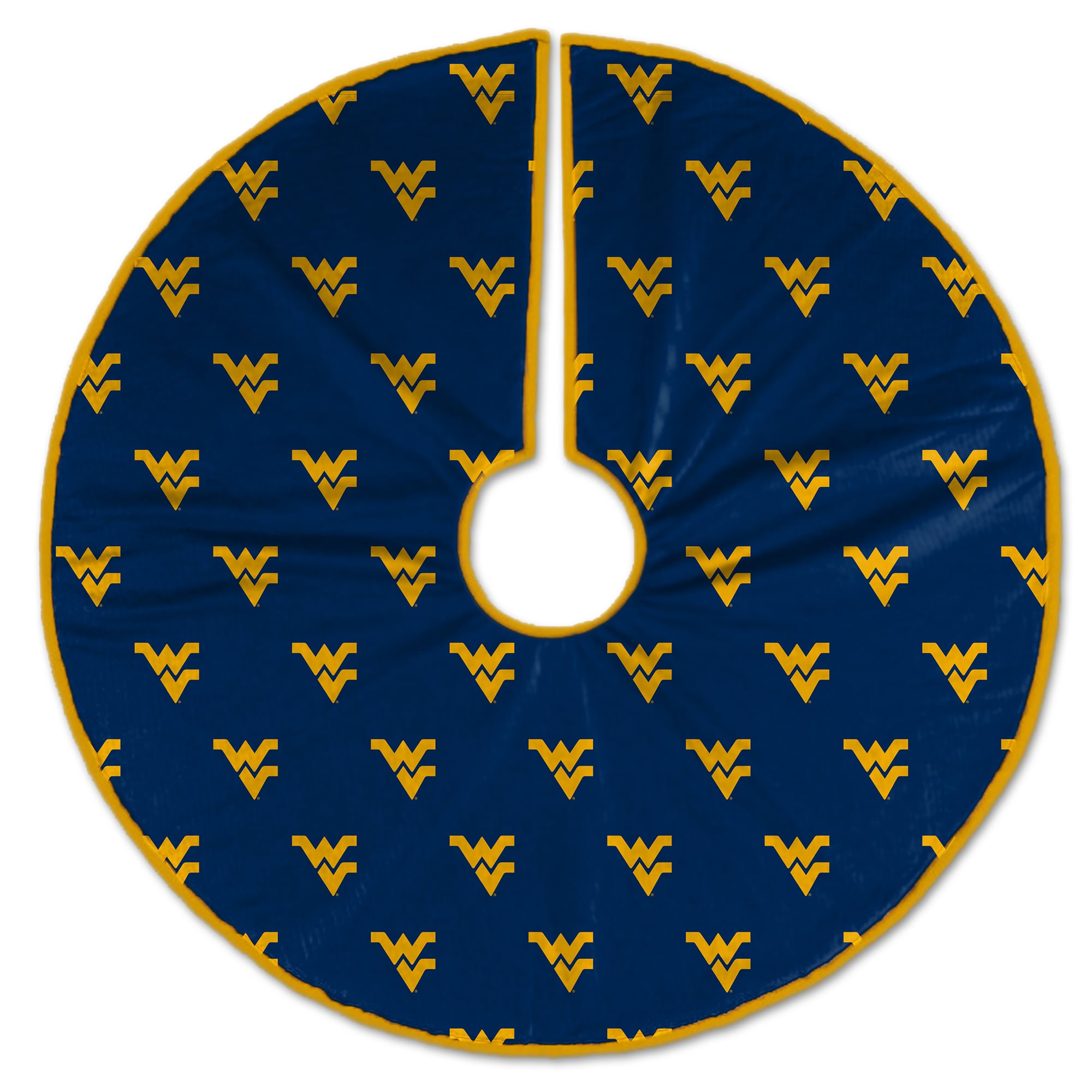 West Virginia Mountaineers Microplush Christmas Tree Skirt