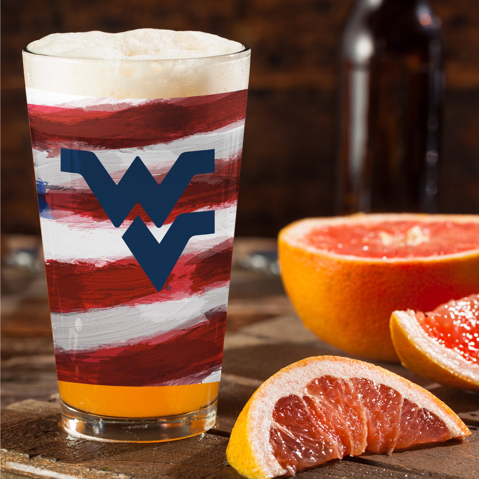 West Virginia Mountaineers Two-Pack 16oz. Americana Pint Glass Set