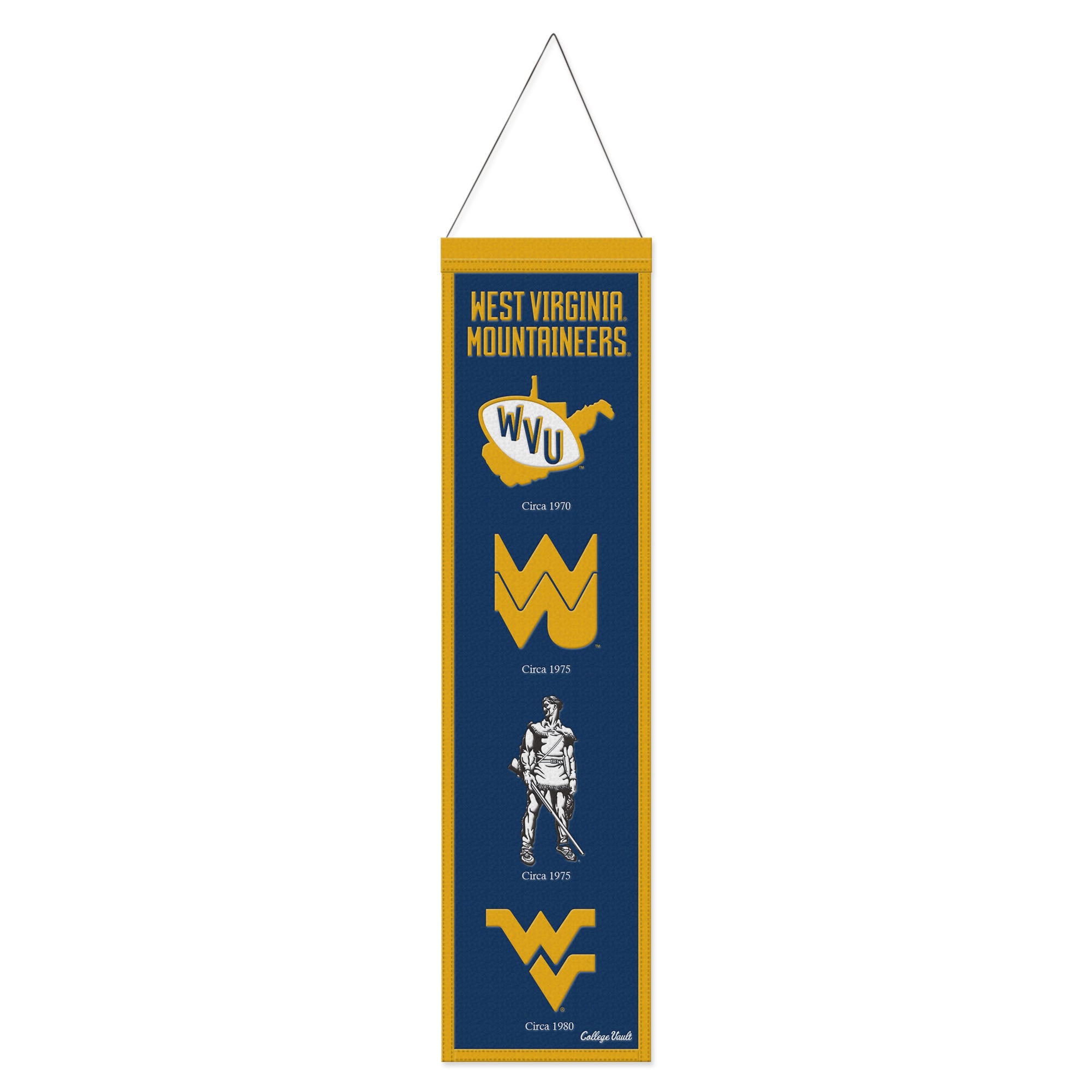 West Virginia University Gartenflagge – 100% Polyester, Doppelseitig Bedruckt, Design J