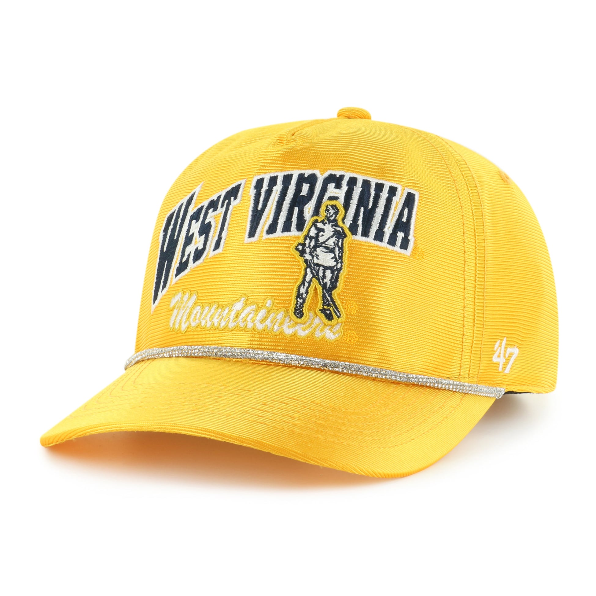 Chapeau ajustable à paillettes « 47 Gold West Virginia Mountaineers » pour femme