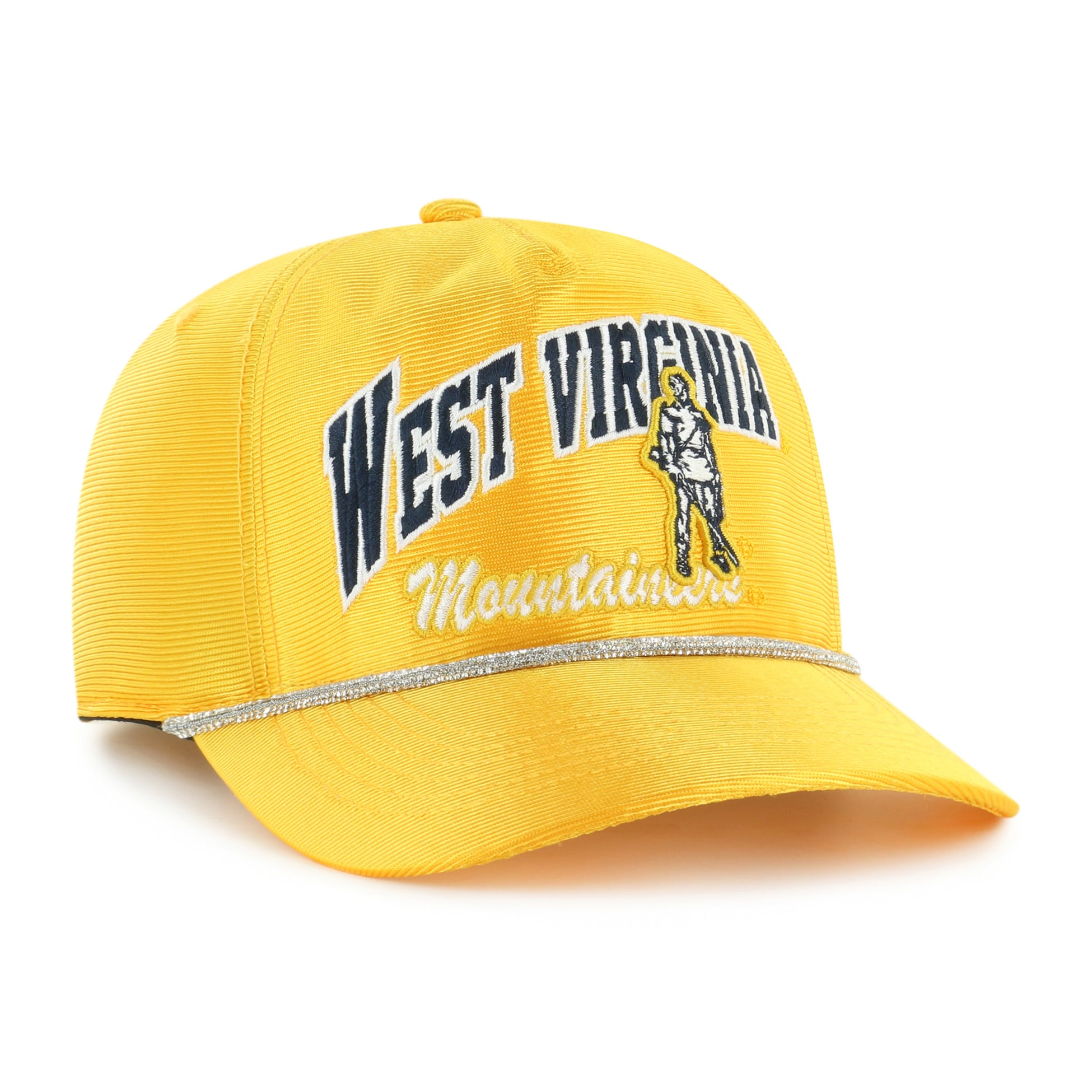 Chapeau ajustable à paillettes « 47 Gold West Virginia Mountaineers » pour femme