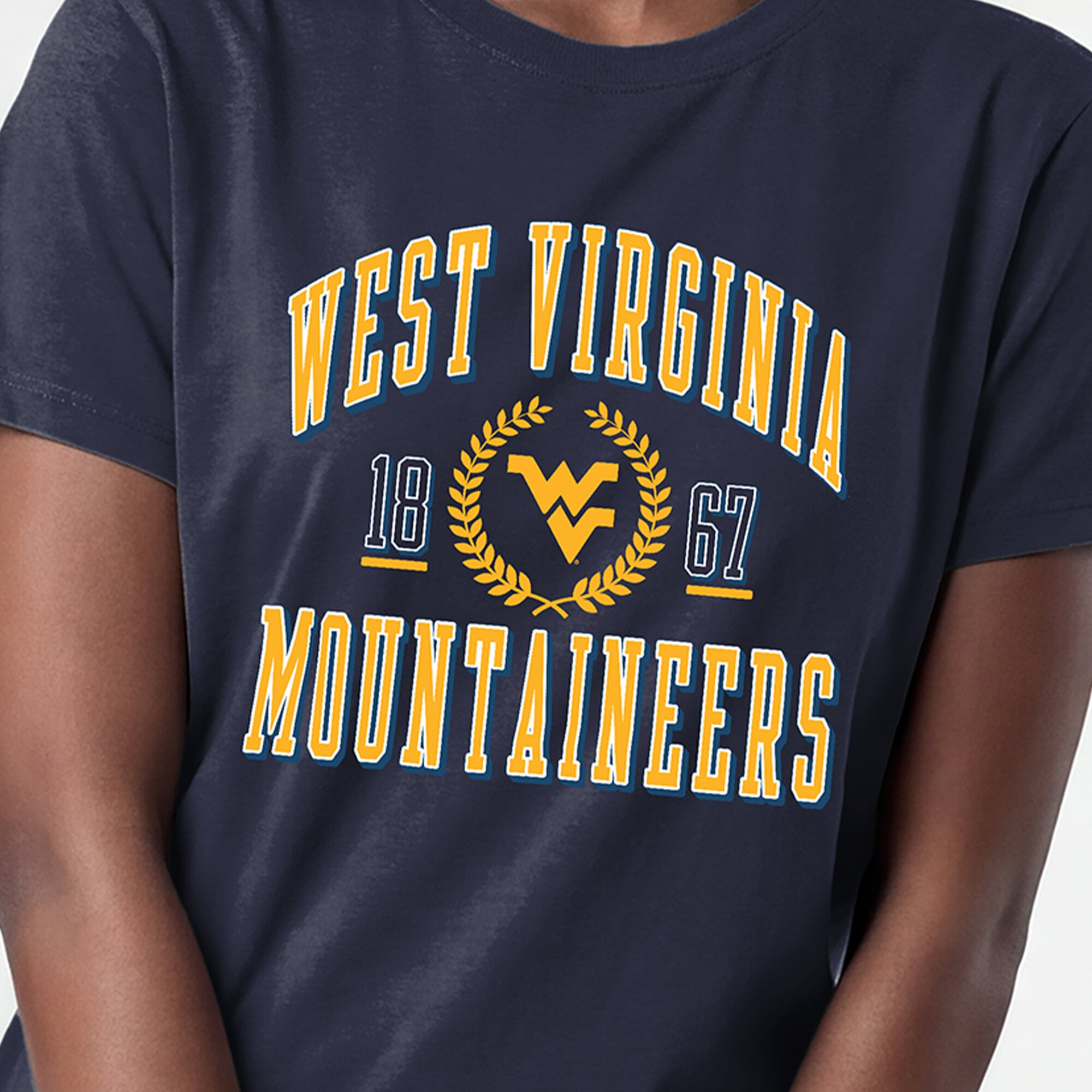 Women's Champion Navy West Virginia Mountaineers Lifestyle T-Shirt