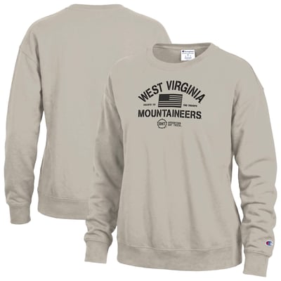 West Virginia Mountaineers Champion Women's Operation Hat Trick Powerblend Sweatshirt - Tan