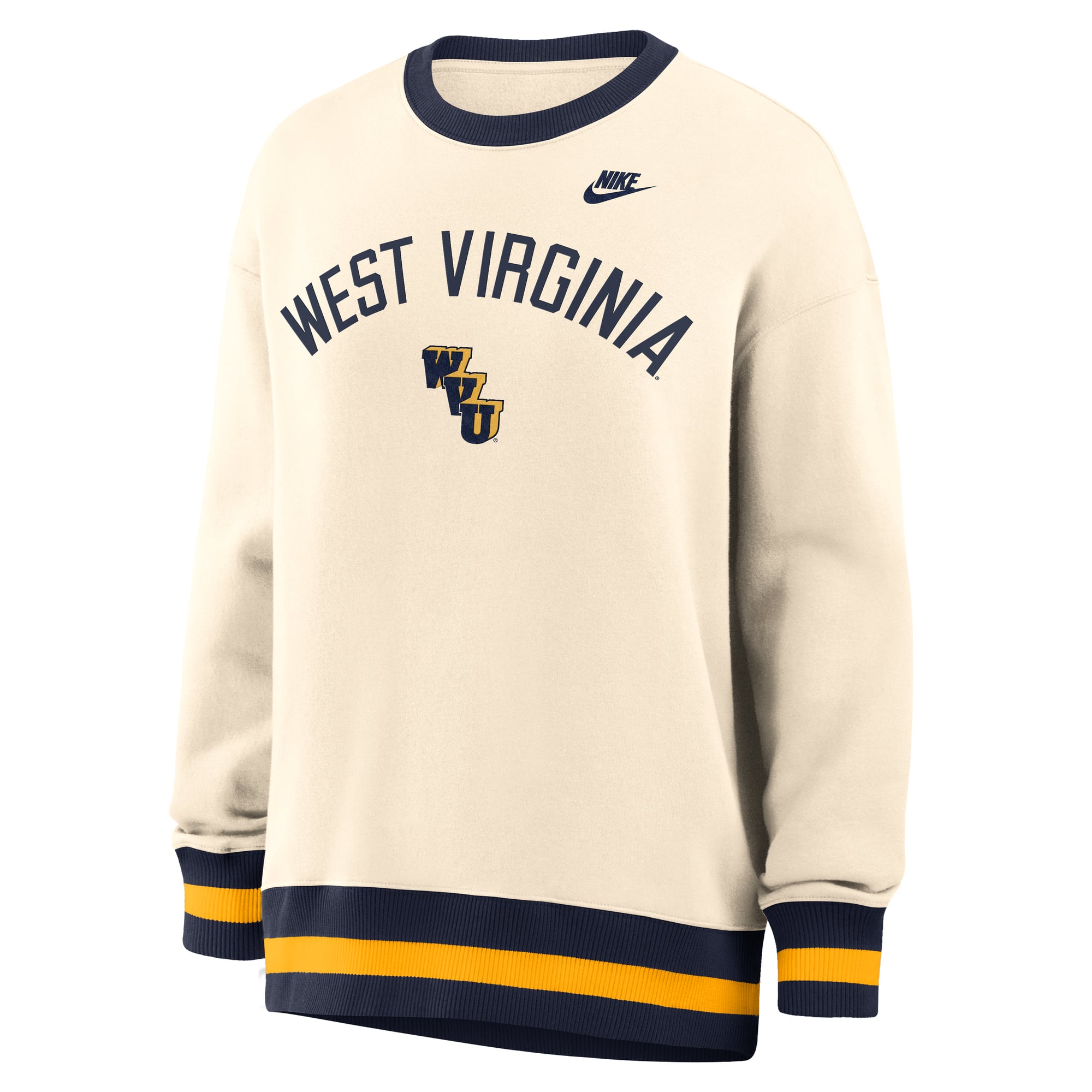 Sweat-shirt Nike Natural West Virginia Mountaineers Oversized Legacy Arch Phoenix pour femme