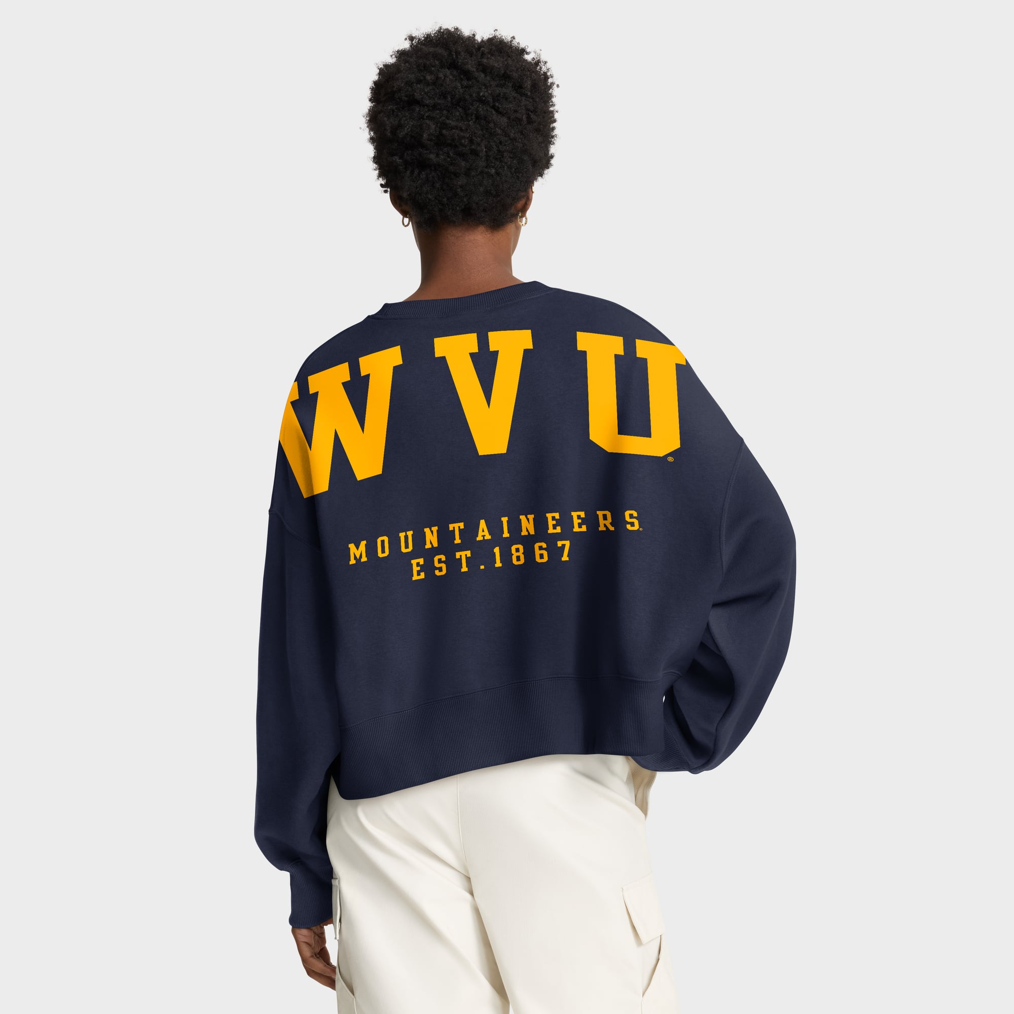 Sweat-shirt oversize Phoenix pour femme, bleu marine, Nike West Virginia Mountaineers