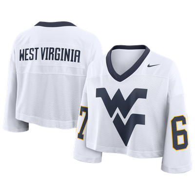 Maillot court oversize à logo Nike pour femme des West Virginia Mountaineers - Blanc