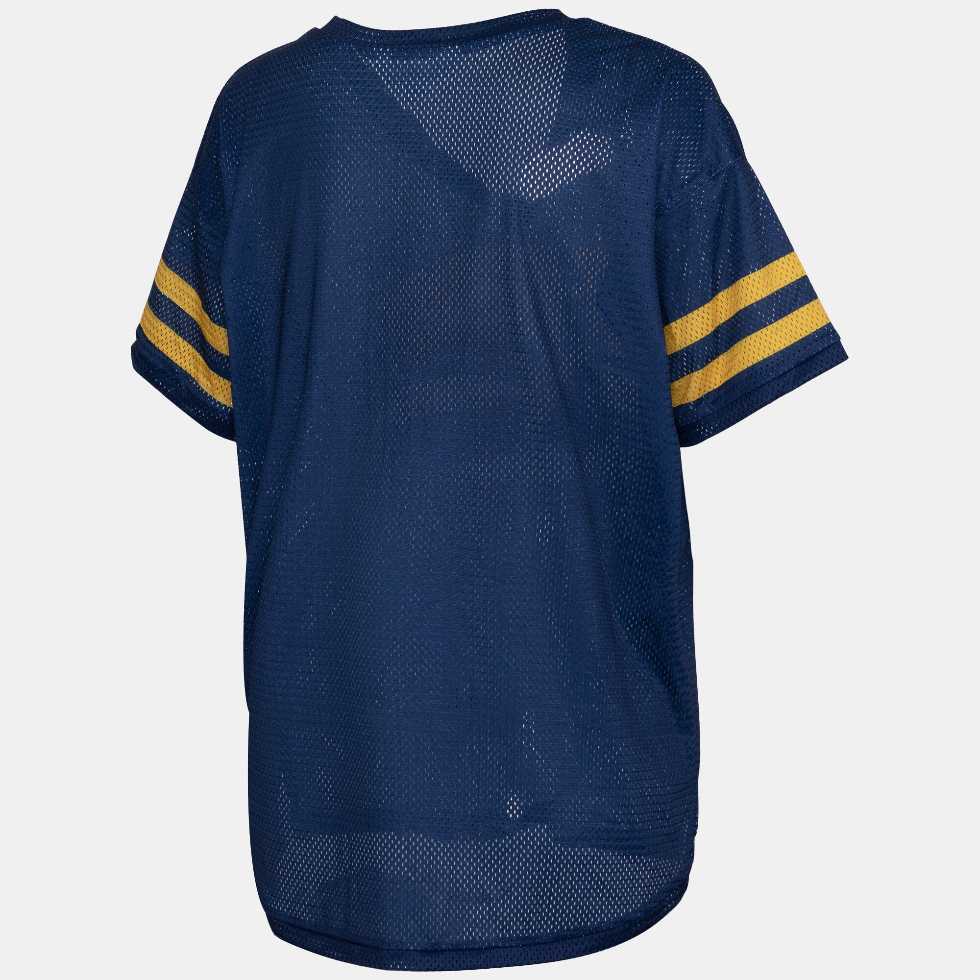 Women's ZooZatz Navy West Virginia Mountaineers Mesh Jersey Kickoff T-Shirt