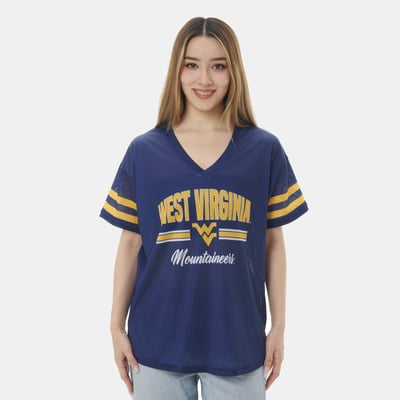 T-shirt de match d'ouverture ZooZatz pour femme des West Virginia Mountaineers - Bleu marine
