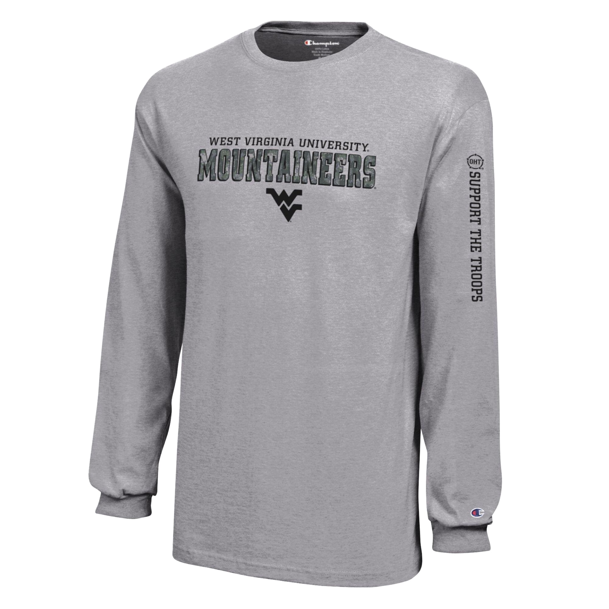 T-shirt à manches longues « Opération Coup du chapeau » Heather Gray, championne de jeunesse des Mountaineers Virginie-Occidentale