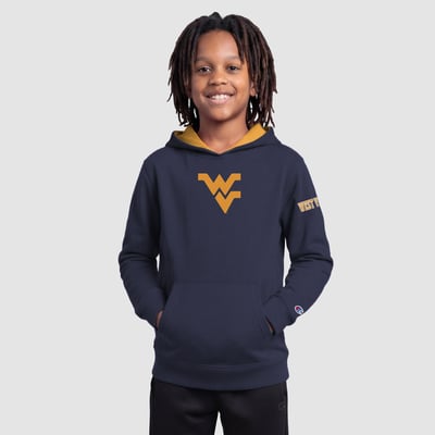 West Virginia Mountaineers Champion Youth Fleece Hoodie - Navy