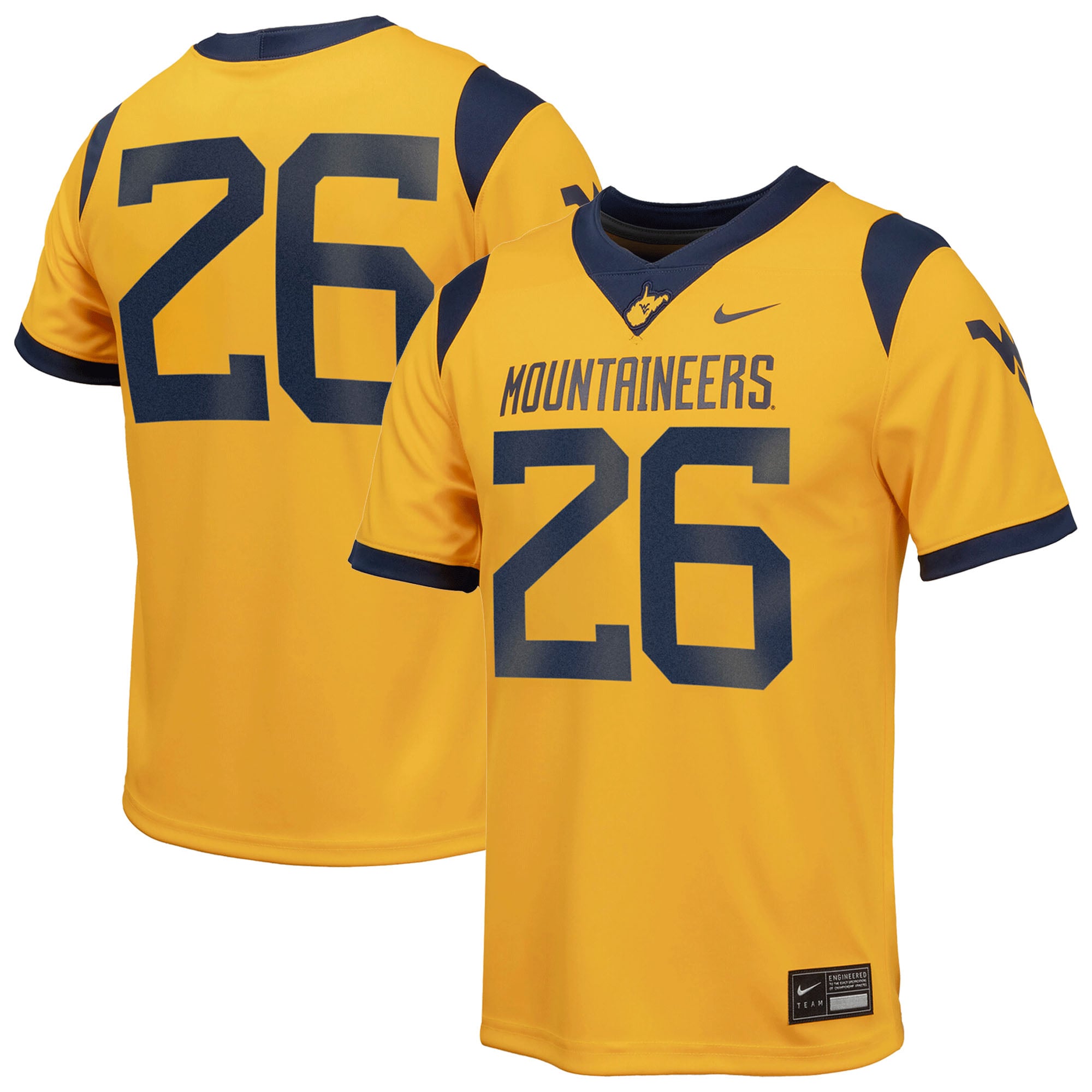 Youth Nike Gold West Virginia Mountaineers Replica Football Jersey