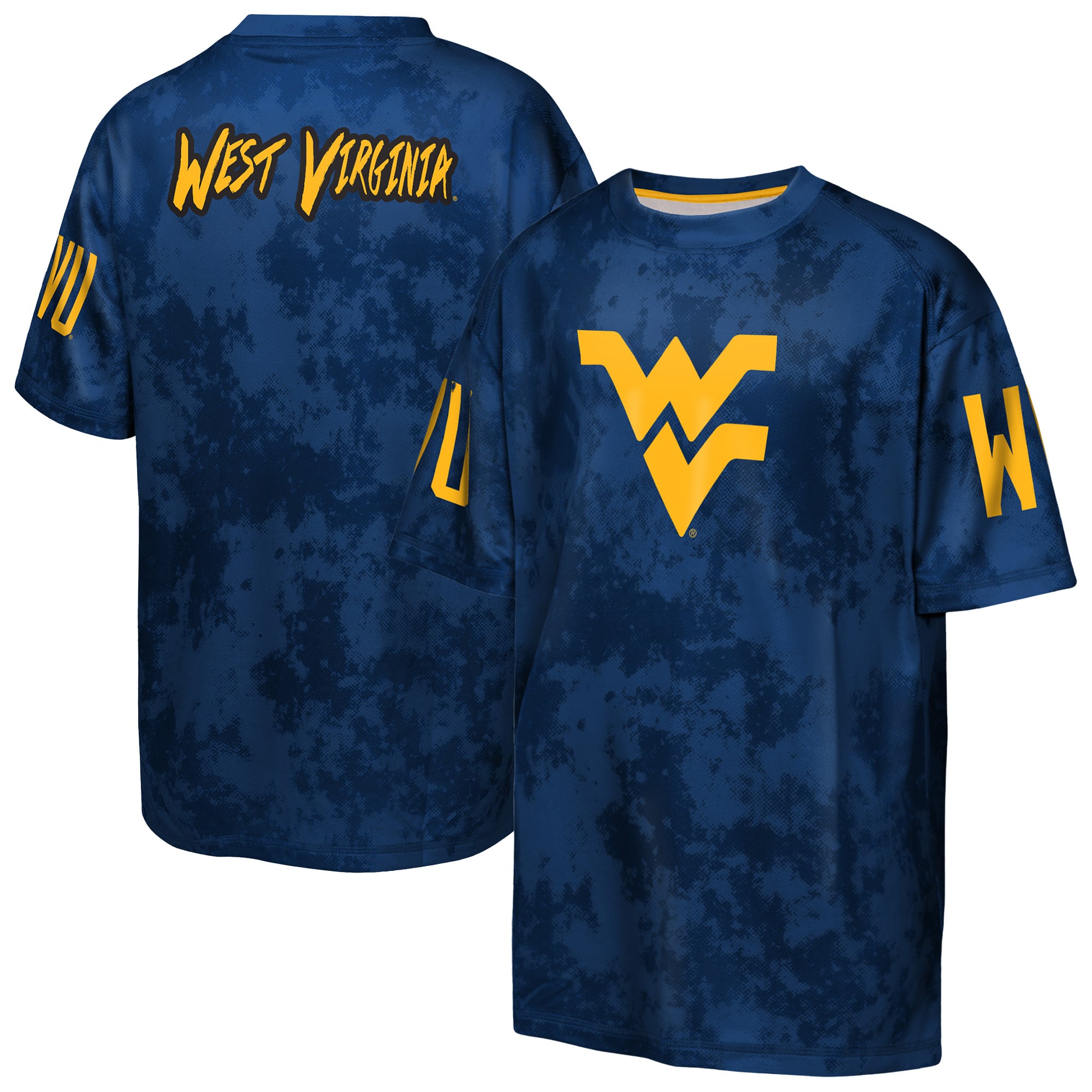T-shirt sublimé Outerstuff bleu marine West Virginia Mountaineers pour jeunes